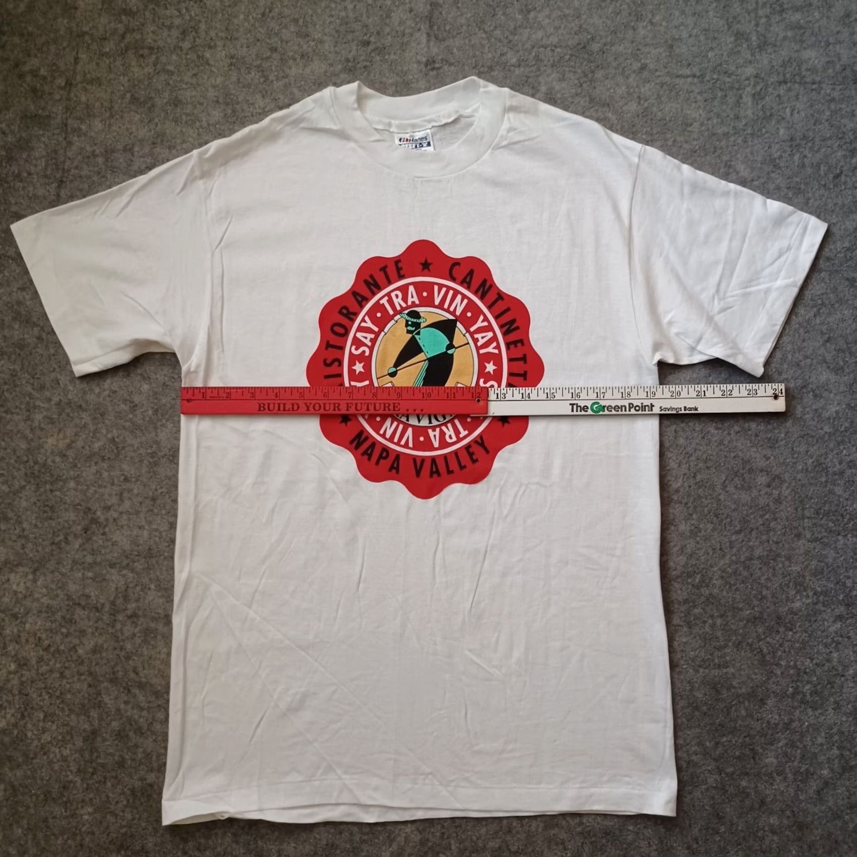 Hanes VINTAGE Hanes Beefy-T T-Shirt Mens M White Napa Valley Short Sleeve Graphic Print Logo 1990s USA Shirt Mens White Napa Valley Size US M / EU 48-50 / 2 - 4 Thumbnail