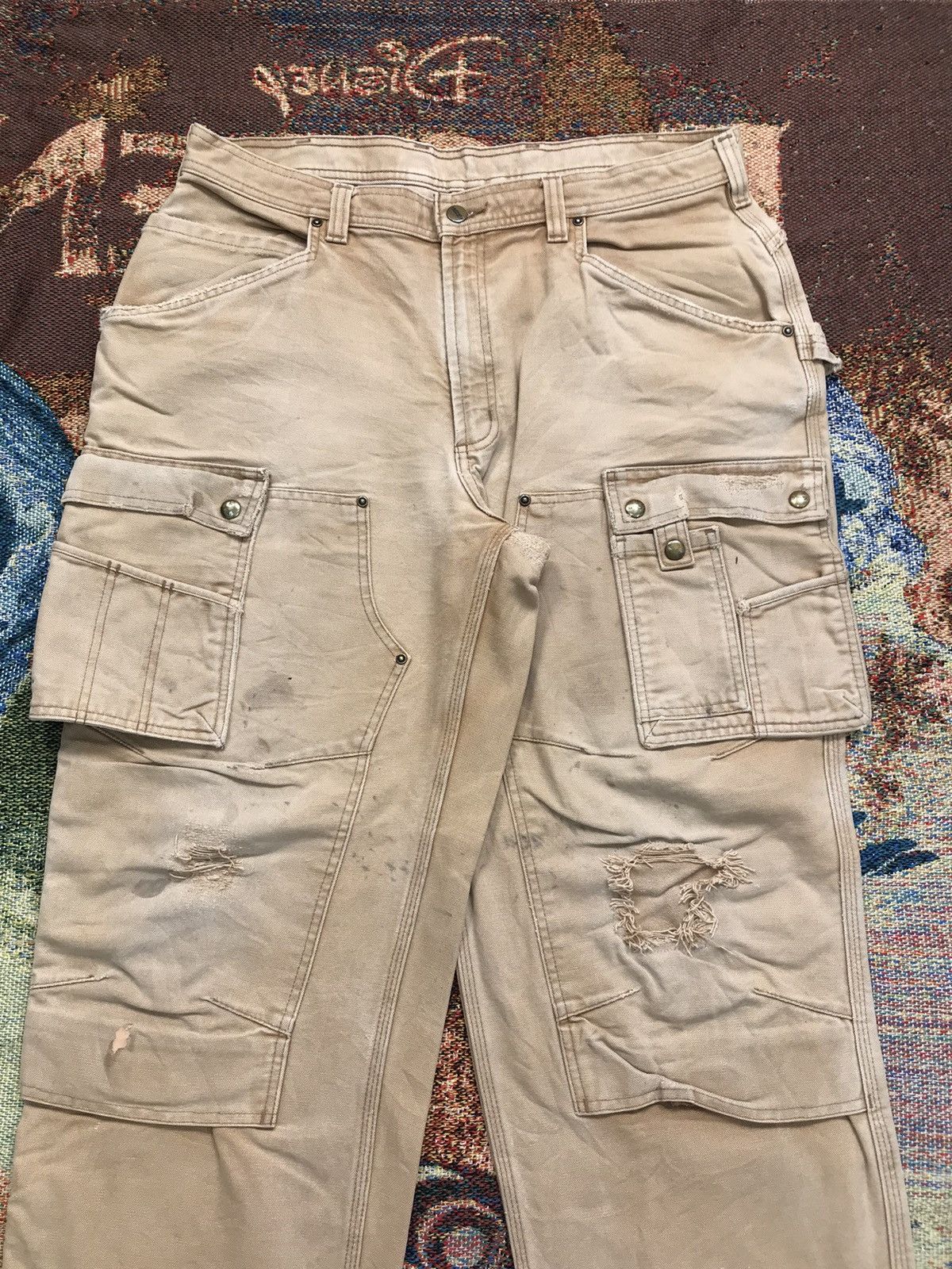 Carhartt Vintage Carhartt EB219 BRN double knee cargo workwear Size US 38 / EU 54 - 4 Thumbnail