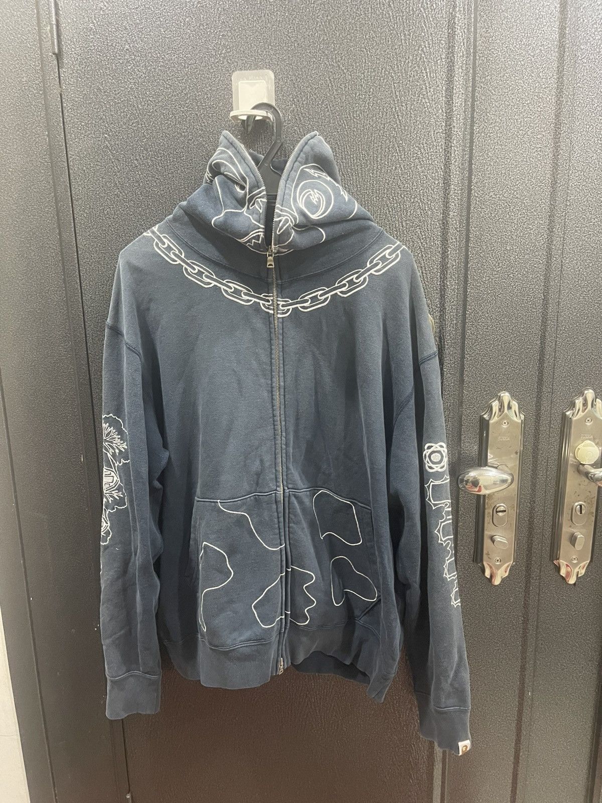 Bape Bape Holstein Full Zip Hoodie Navy Cow A Bathing Ape Size US L / EU 52-54 / 3 - 1 Thumbnail