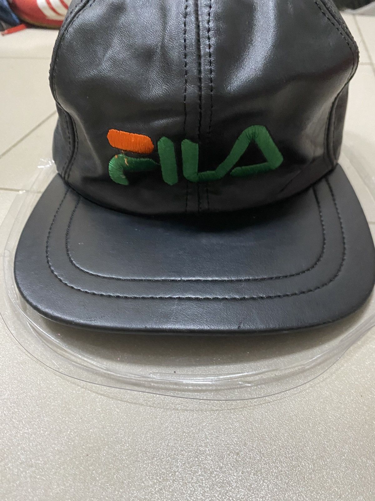 Fila Vintage 1970s FILA Genuine Leather Snapback Cap – Made in US Size ONE SIZE - 1 Thumbnail