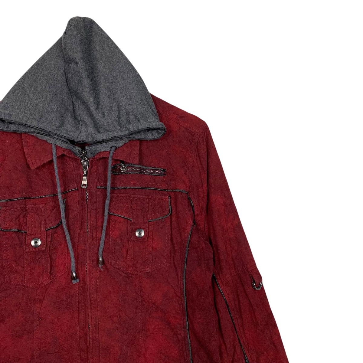 semanticdesign Semantic Design Hooded Red Jacket Size M / US 6-8 / IT 42-44 - 5 Thumbnail