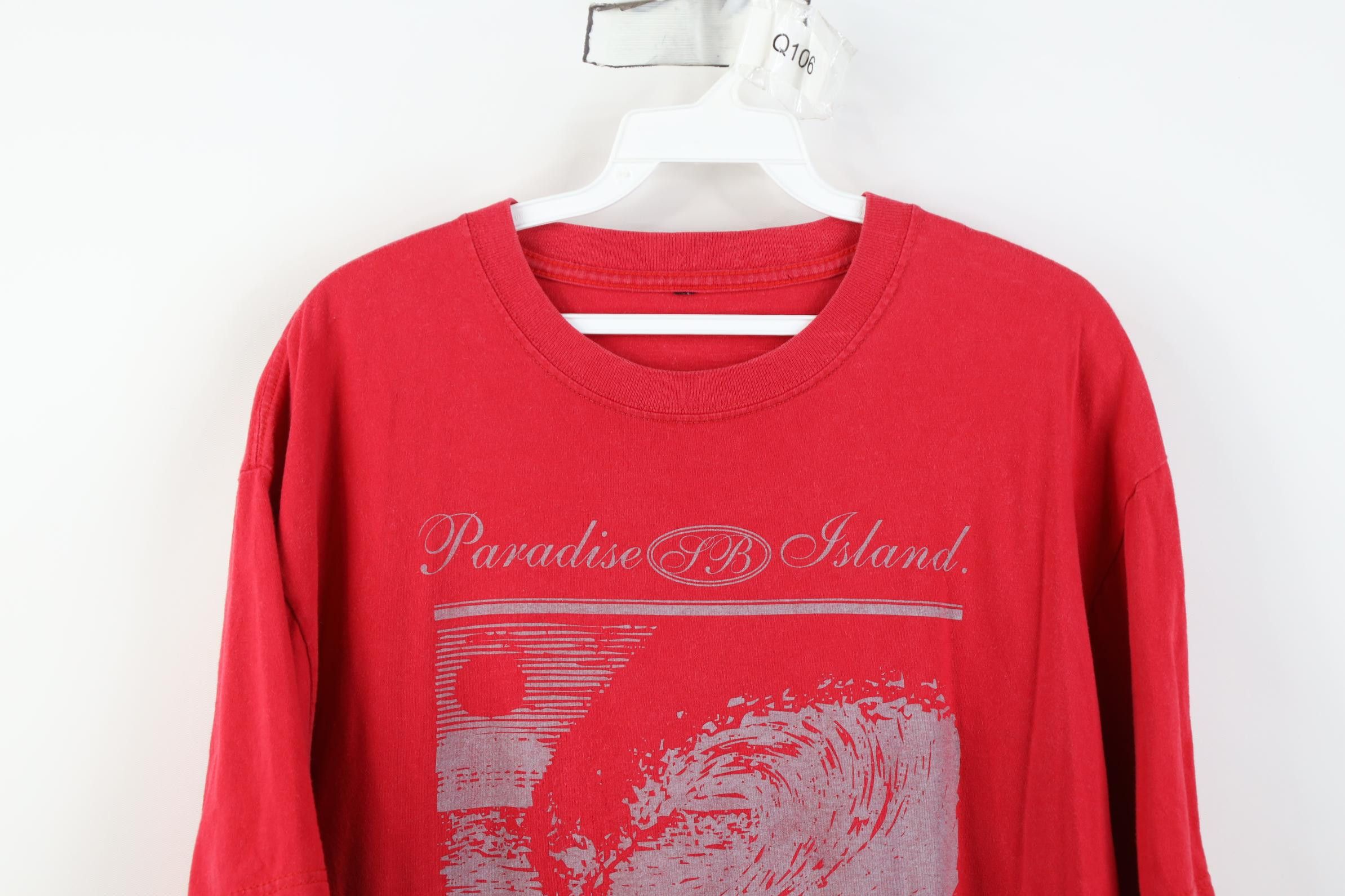Vintage Vintage 90s Streetwear Paradise Island Wave Tubing T-Shirt Size US L / EU 52-54 / 3 - 2 Thumbnail