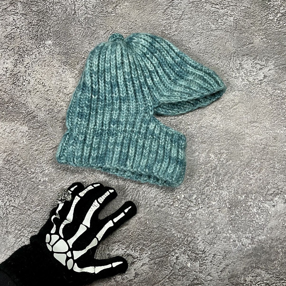 Vintage Vintage 90s Ribbed Beanie Slouch Knit Grunge Alt Streetwear Size ONE SIZE - 1 Thumbnail