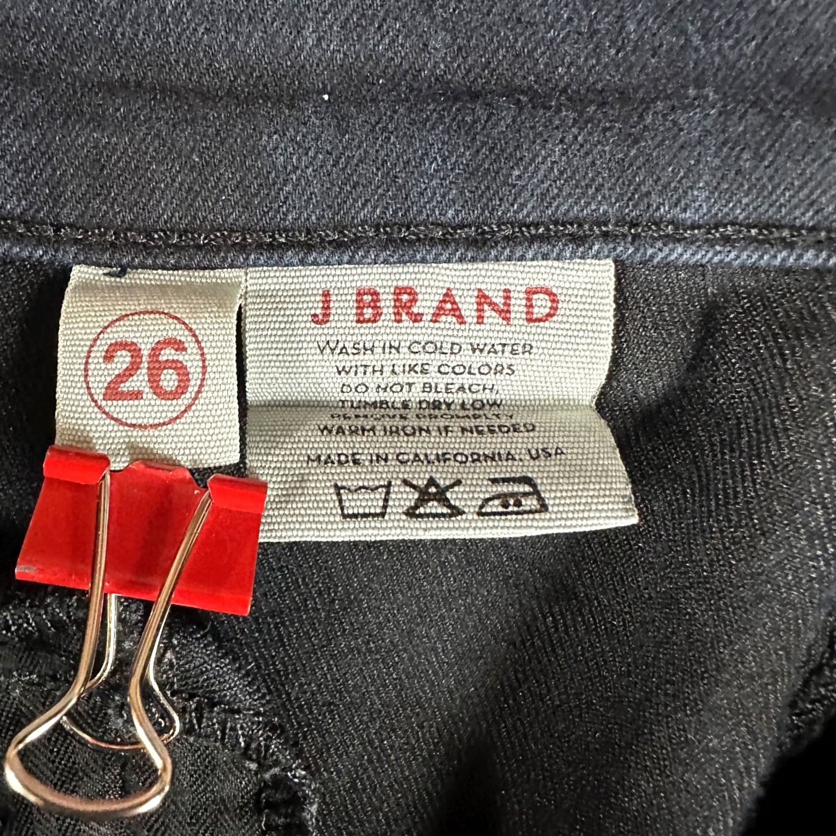J Brand J Brand Pants Womens 26 Stealth Pant Black Cotton Stretch Zip Pockets Zip Ankle pants Size 26" / US 2 / IT 38 - 6 Thumbnail