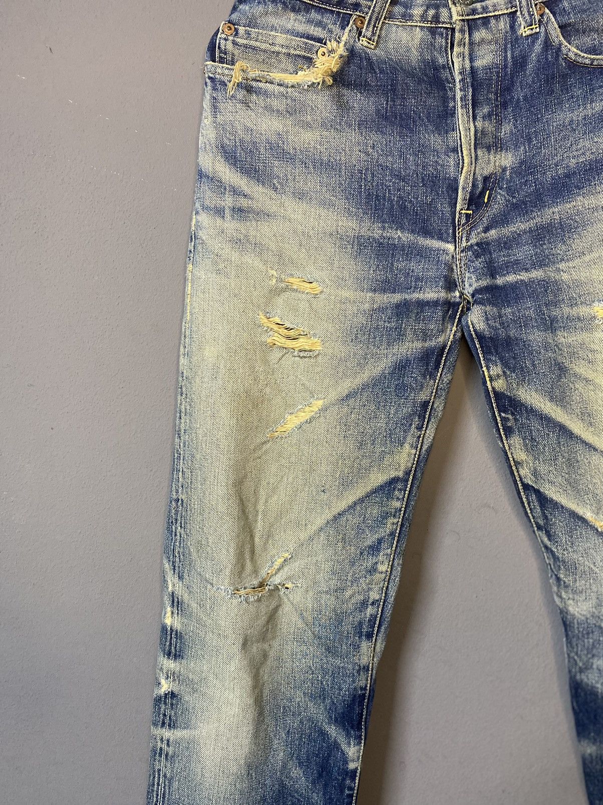 Blue Blue Japan Blue blue japan distressed selvedge denim Size US 28 / EU 44 - 4 Thumbnail