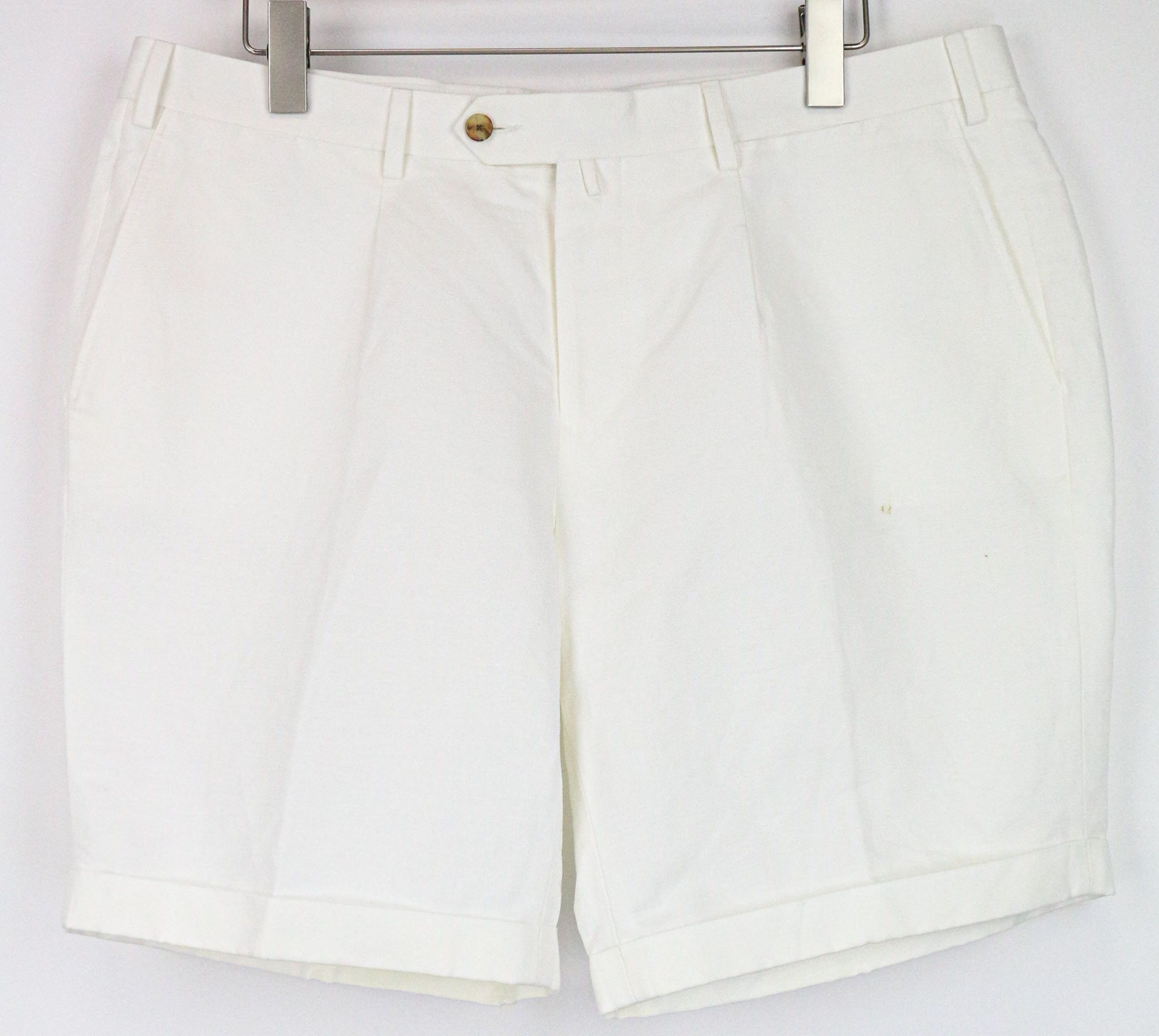 Suitsupply BENNINGTON UK40R Off-White Linen Cotton Shorts 75780 Size US 40 / EU 56 - 1 Thumbnail