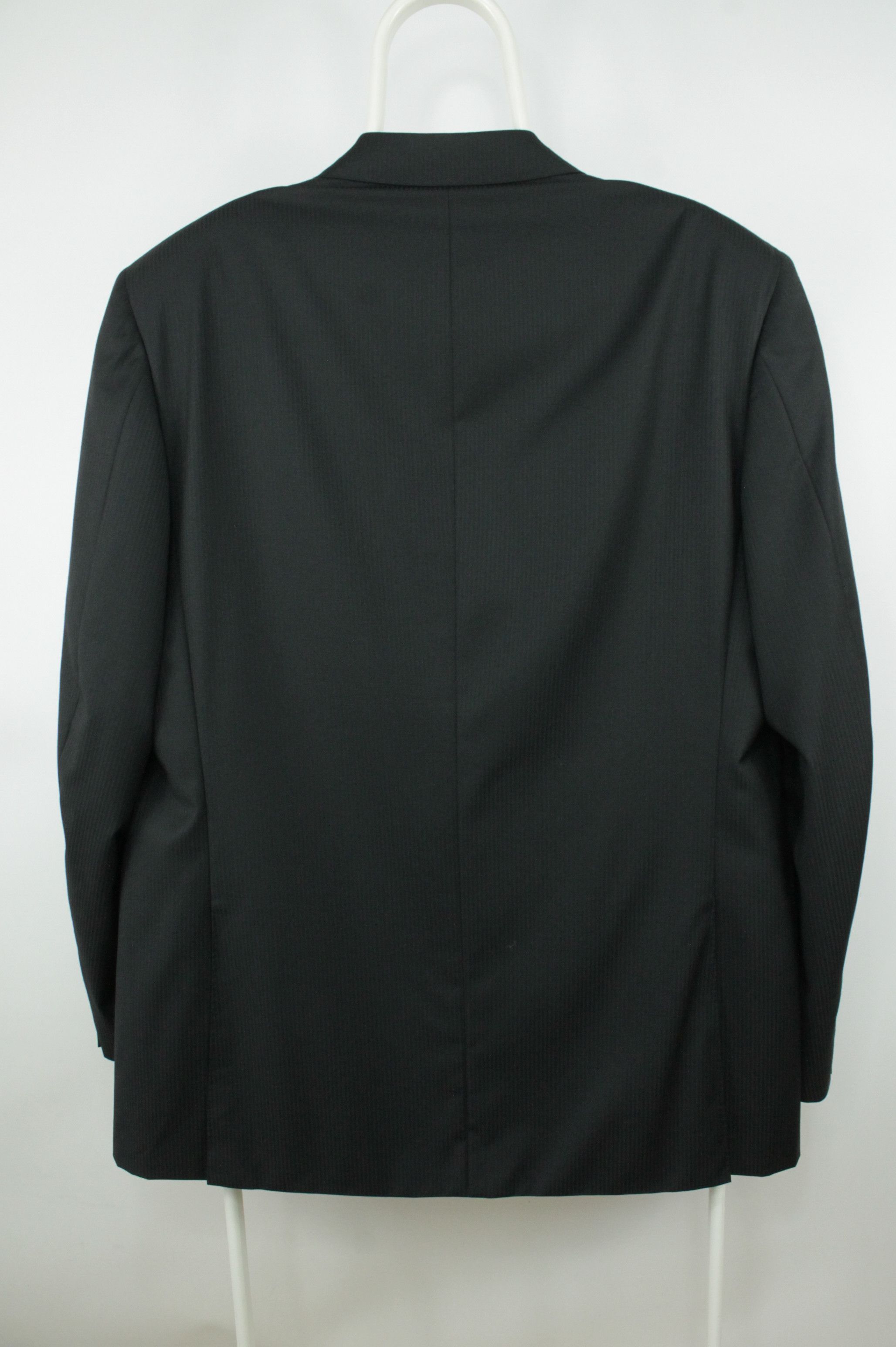 Canali Canali Black Wool Pinstripe Formal Blazer Jacket Men's Size 44R - 5 Thumbnail