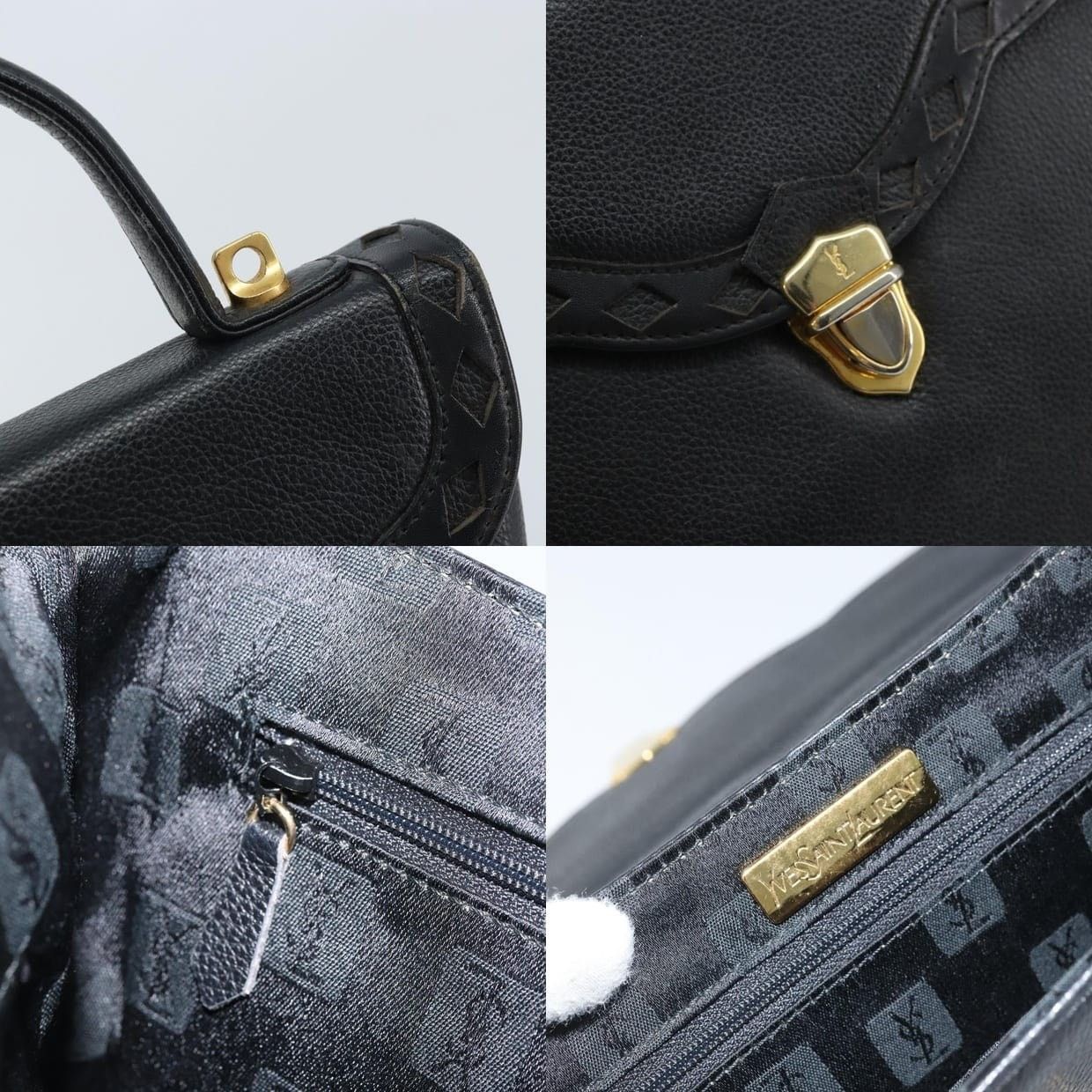 Saint Laurent Paris Saint Laurent Leather Handbag Black Size ONE SIZE - 8 Thumbnail