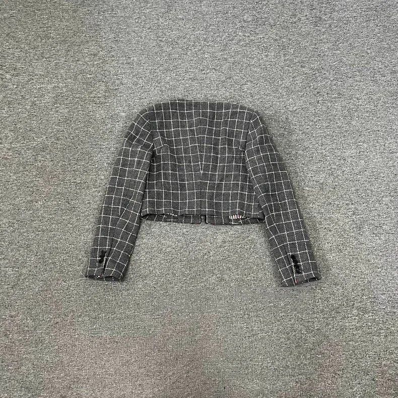 Thom Browne Thom Browne Gray Plaid Wool Coat. Size US L / EU 52-54 / 3 - 2 Thumbnail