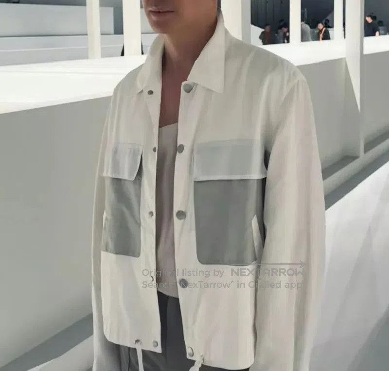 Hermes White Lightweight Jacket with Contrast Panels. Size US L / EU 52-54 / 3 - 9 Thumbnail