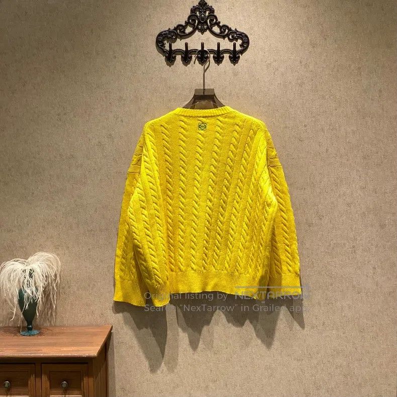 Loewe Loewe Yellow Crewneck Knit Sweater Size S / US 4 / IT 40 - 2 Thumbnail