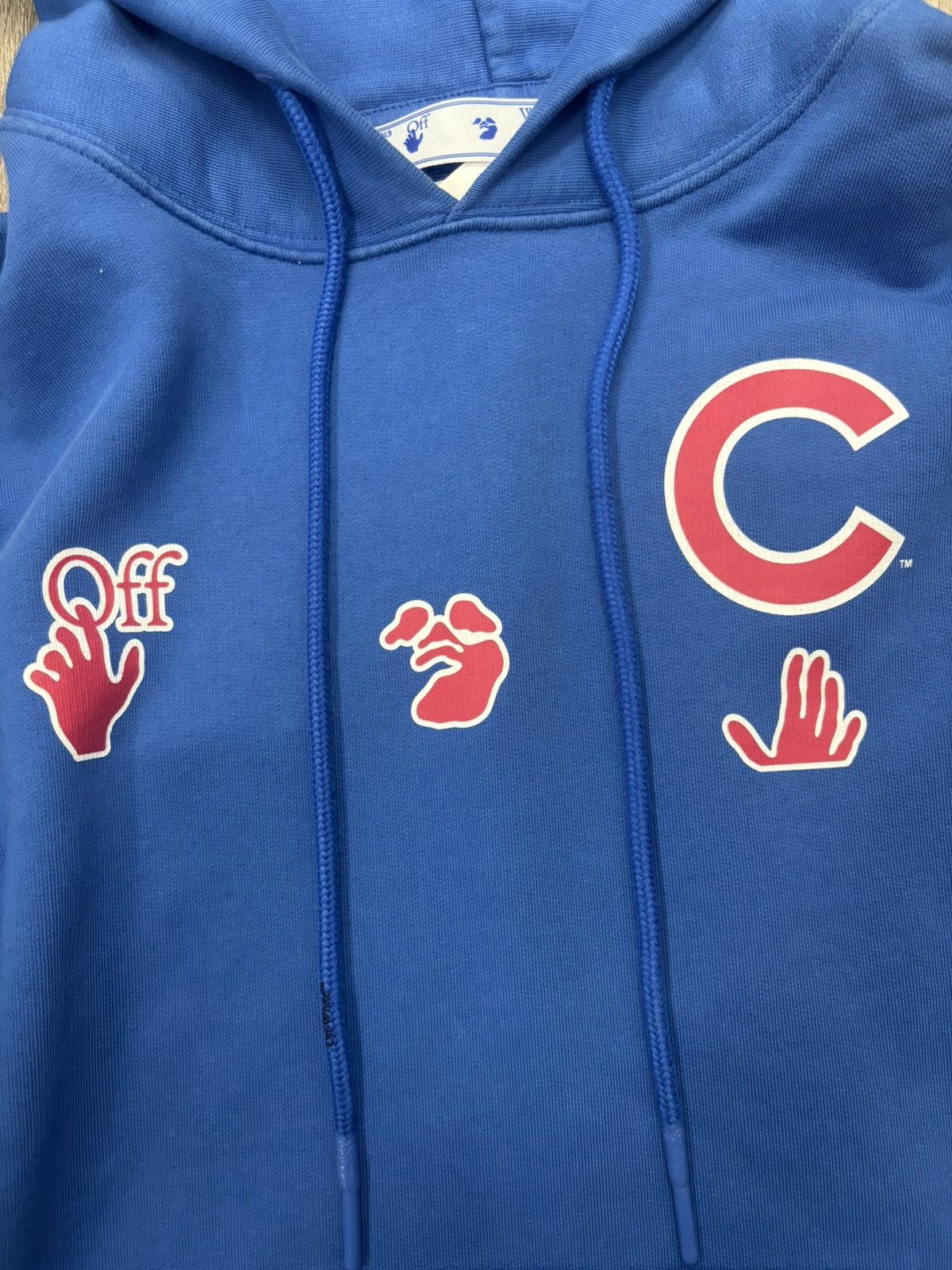 Off-White Off-White x Chicago Cubs Hoodie Blue Size Large Brand New Size US L / EU 52-54 / 3 - 3 Thumbnail