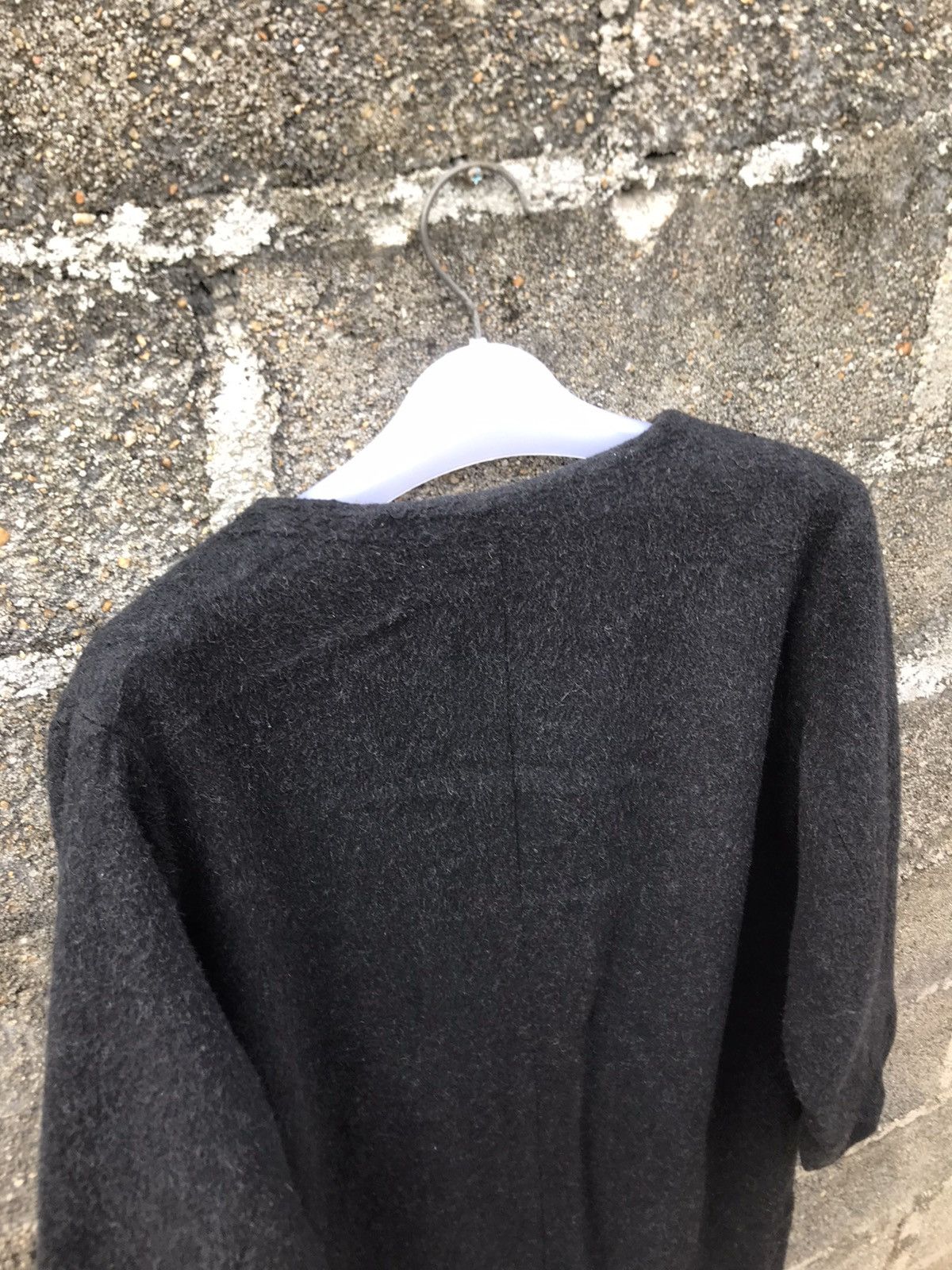 Japanese Brand × Vintage ⚡️Vintage Kastane Collarless Wool Long Coat Size M / US 6-8 / IT 42-44 - 15 Thumbnail