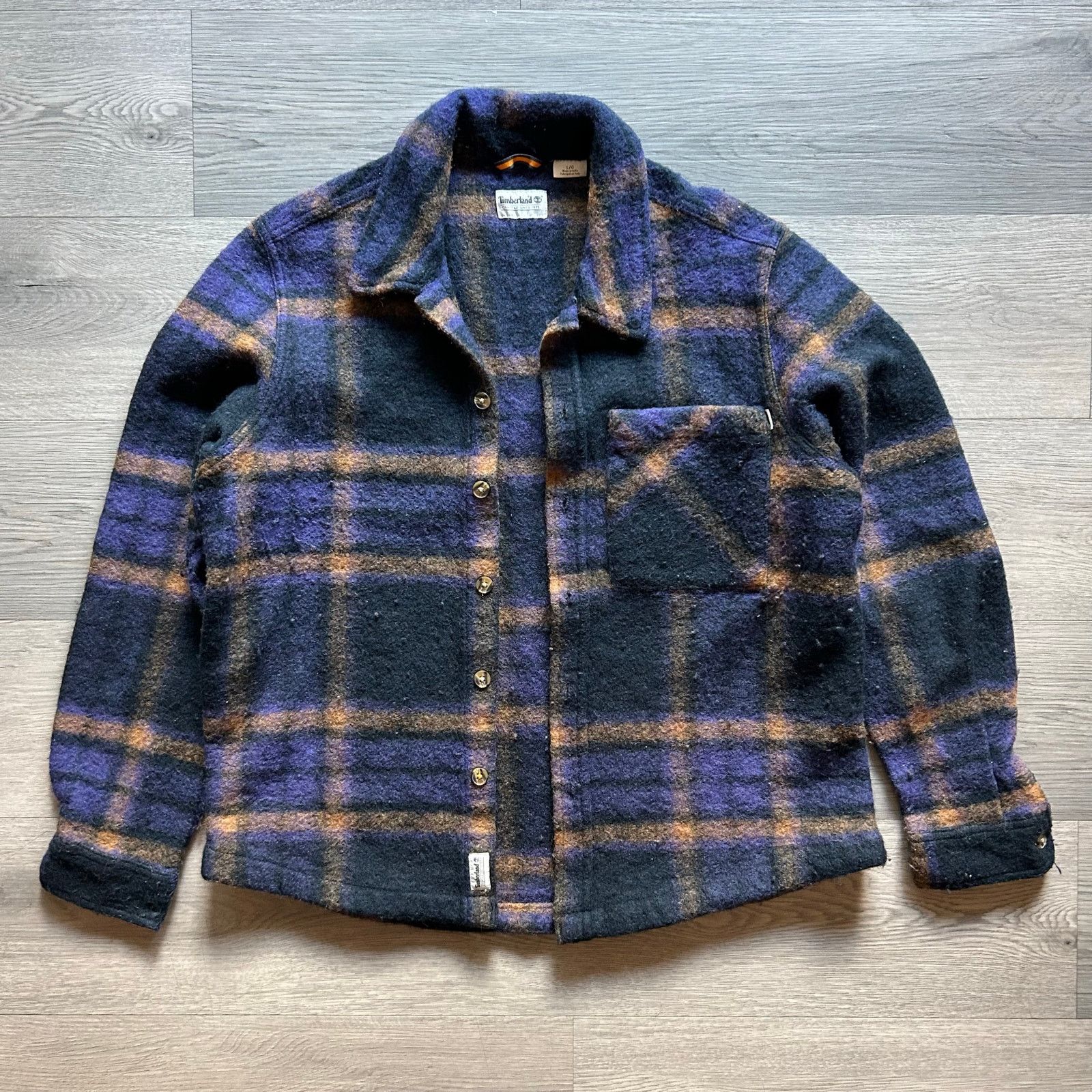 Timberland Timberland Men's Plaid Wool Blend Shirt Jacket Shacket Size US L / EU 52-54 / 3 - 1 Thumbnail
