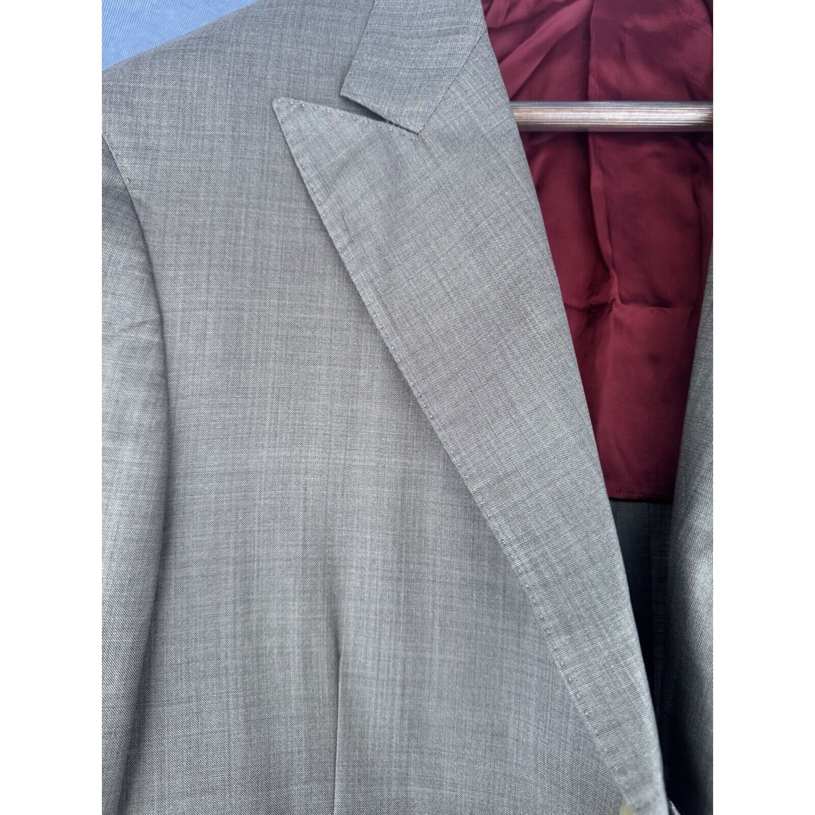 Brunello Cucinelli Brunello Cucinelli Peak Lapel Taupe Jacket 56/46 Wool Silk Size 46R - 6 Thumbnail