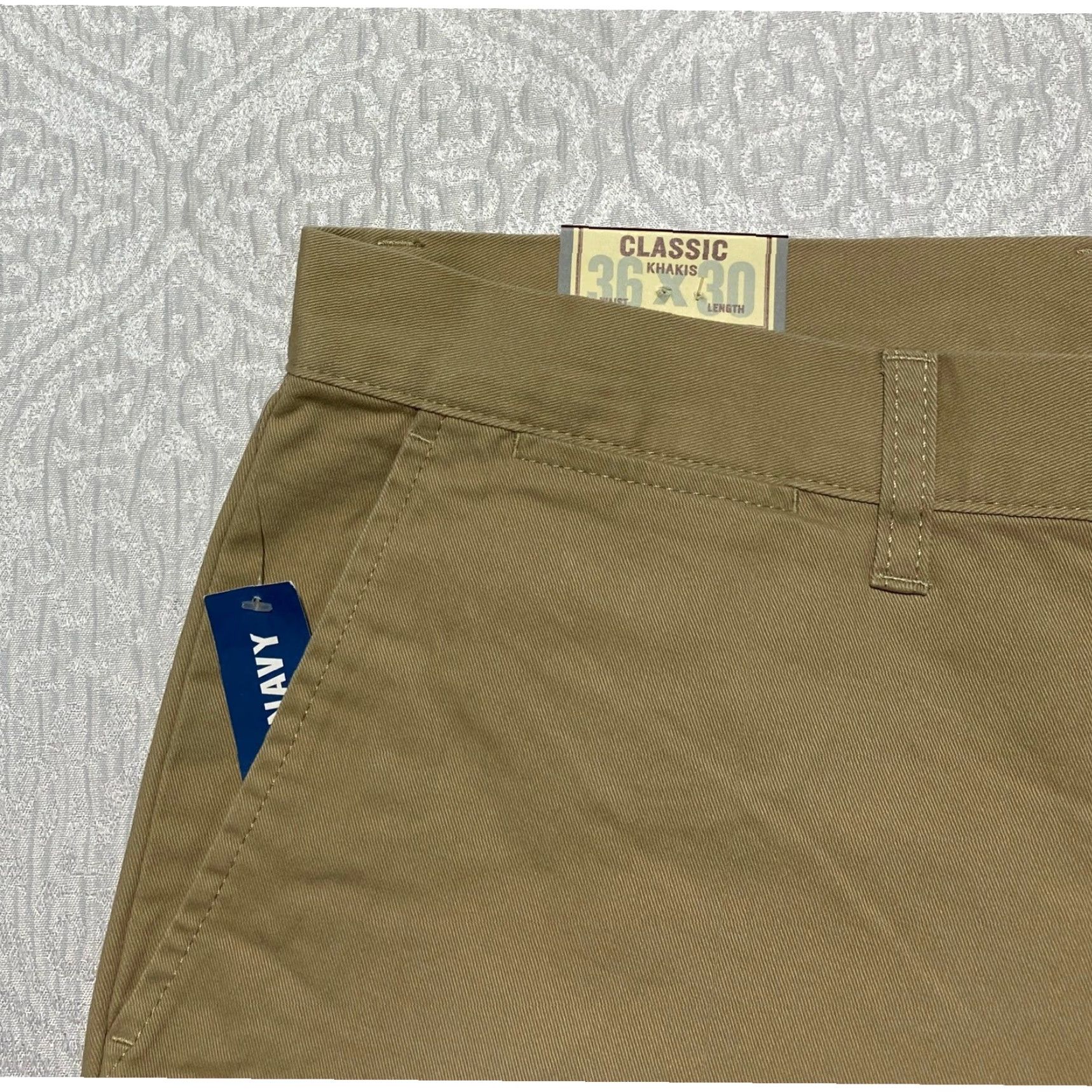 Old Navy Old Navy Khakis Mens Flat Front Straight Leg Pants 36x30 Tan Cotton NWT Classic Chino Casual Workwear Everyday Pants Mens Size US 36 / EU 52 - 3 Thumbnail