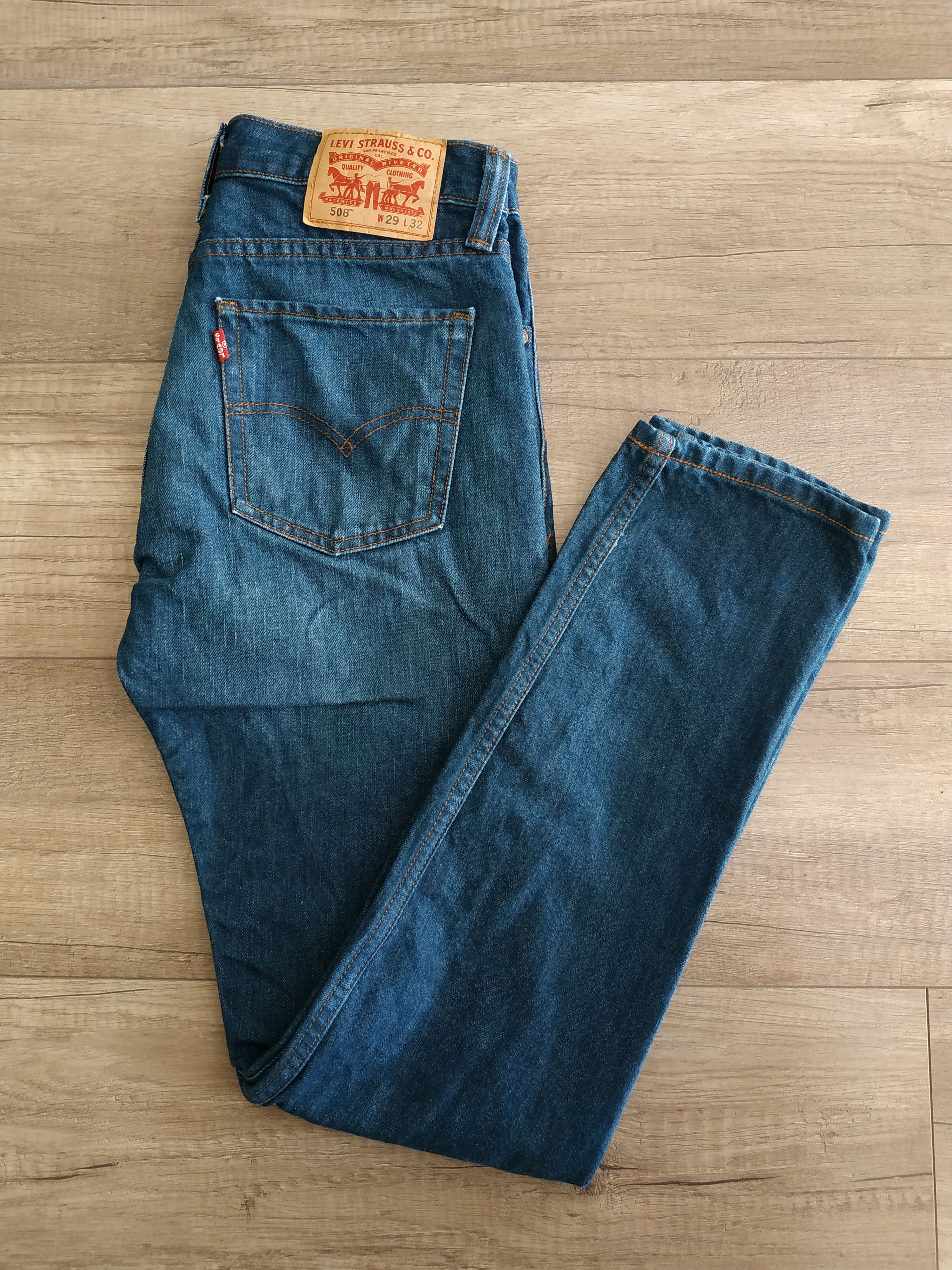 Levi's Levi's 508 Men's Slim Fit Navy Jeans, W29 L32 Size US 29 - 1 Thumbnail