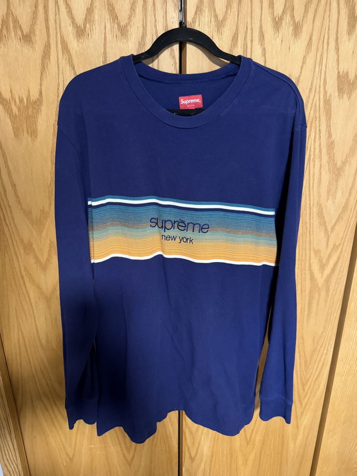 Supreme Shadow Stripe L/S top Size US XL / EU 56 / 4 - 1 Thumbnail
