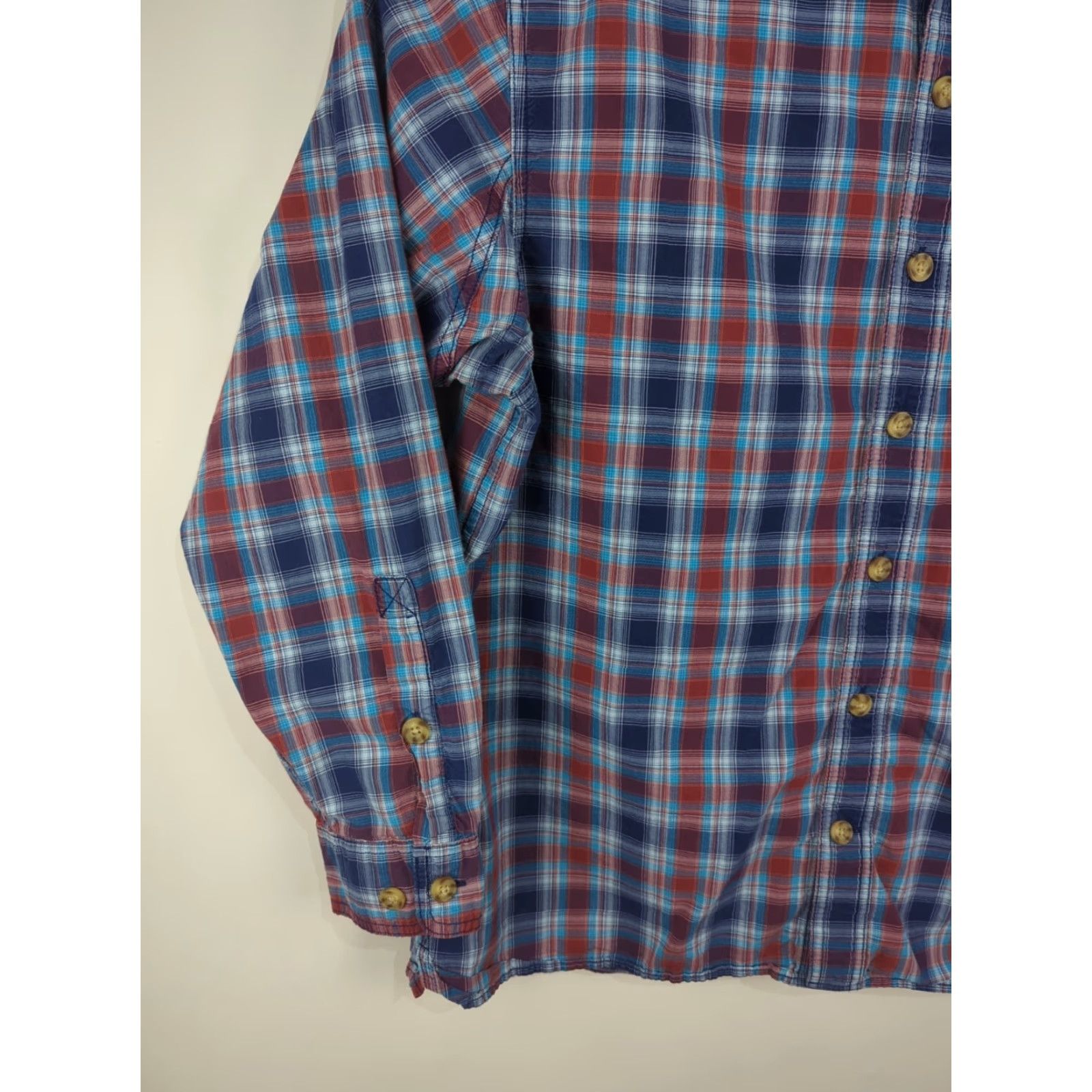 Duluth Trading Company Duluth Trading Button Front Shirt Cotton Red Blue Plaid Large Relaxed Fit Shirt Mens Button-Up Long Sleeve Multicolor Plaid Casual Size US L / EU 52-54 / 3 - 7 Thumbnail
