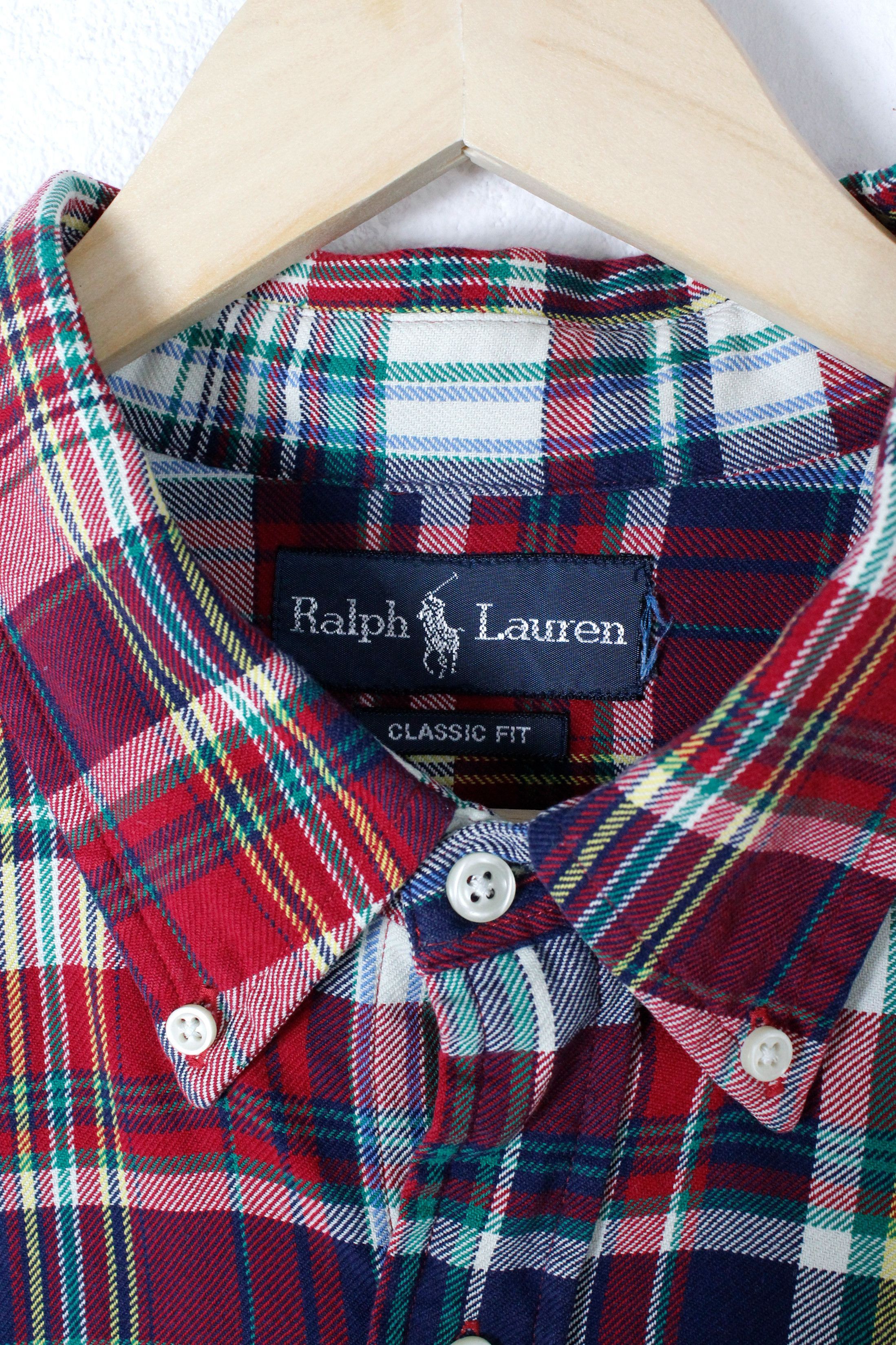 Polo Ralph Lauren Polo Ralph Lauren Logo Multicolor Check Flannel Oxford Shirt Size US XL / EU 56 / 4 - 3 Thumbnail