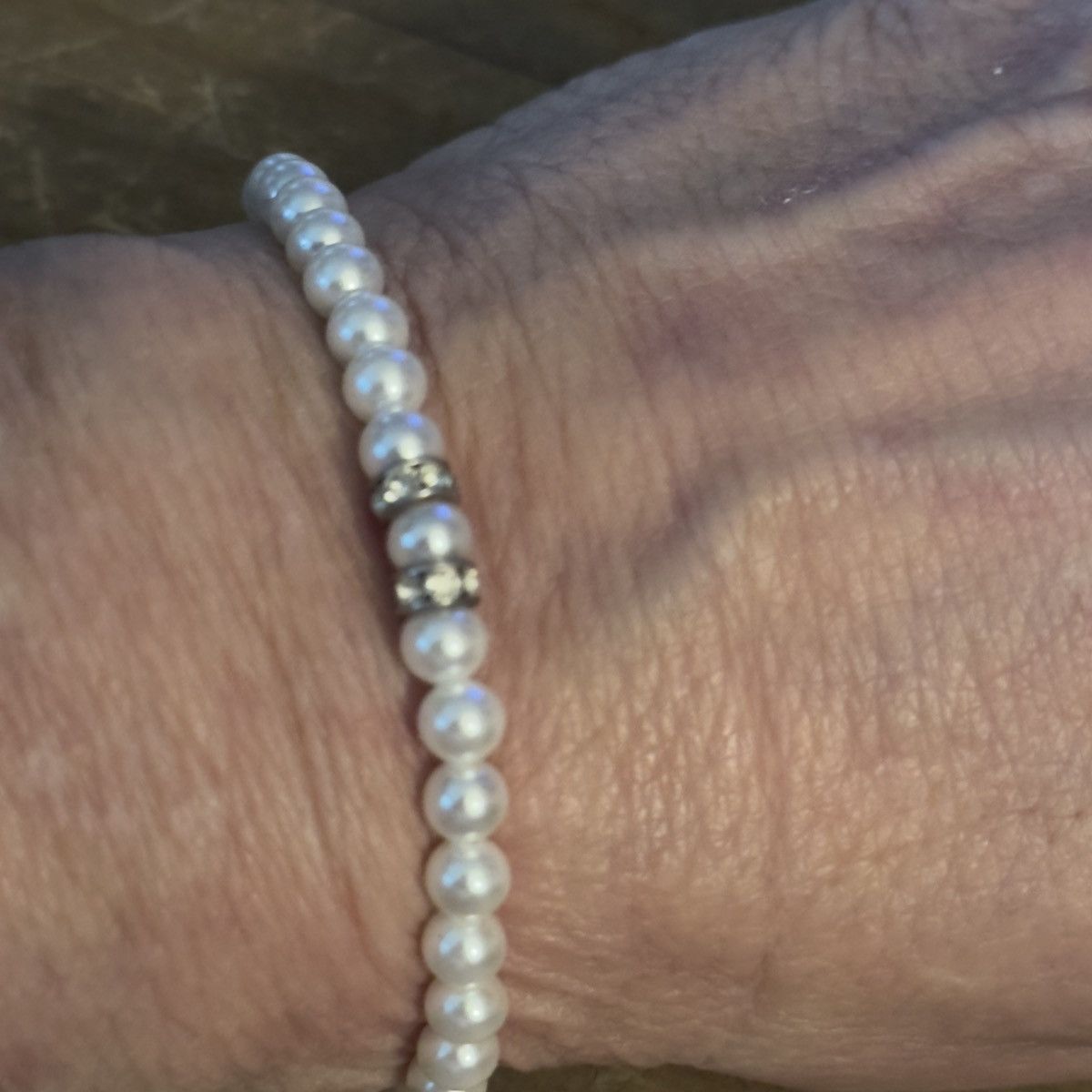 Vintage Vintage glass pearl bead bracelet Size ONE SIZE - 3 Thumbnail