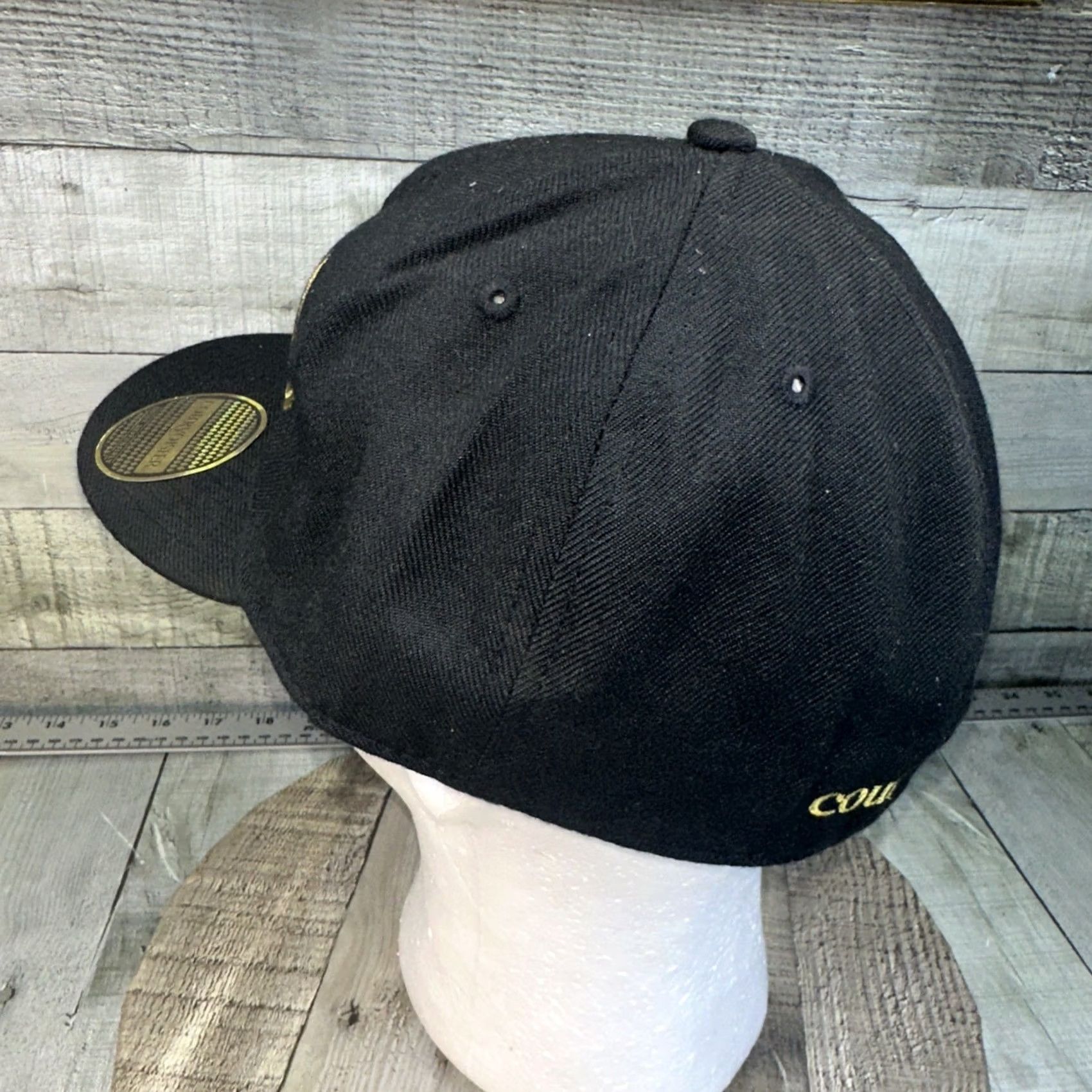 Logo 7 Courvoisier Hat Black Gold Logo Promo Cap Rare Brandy Liquor Sz Med Men Baseball Cap M & M Black Gold Logo 90s(brand) Men Size ONE SIZE - 5 Thumbnail