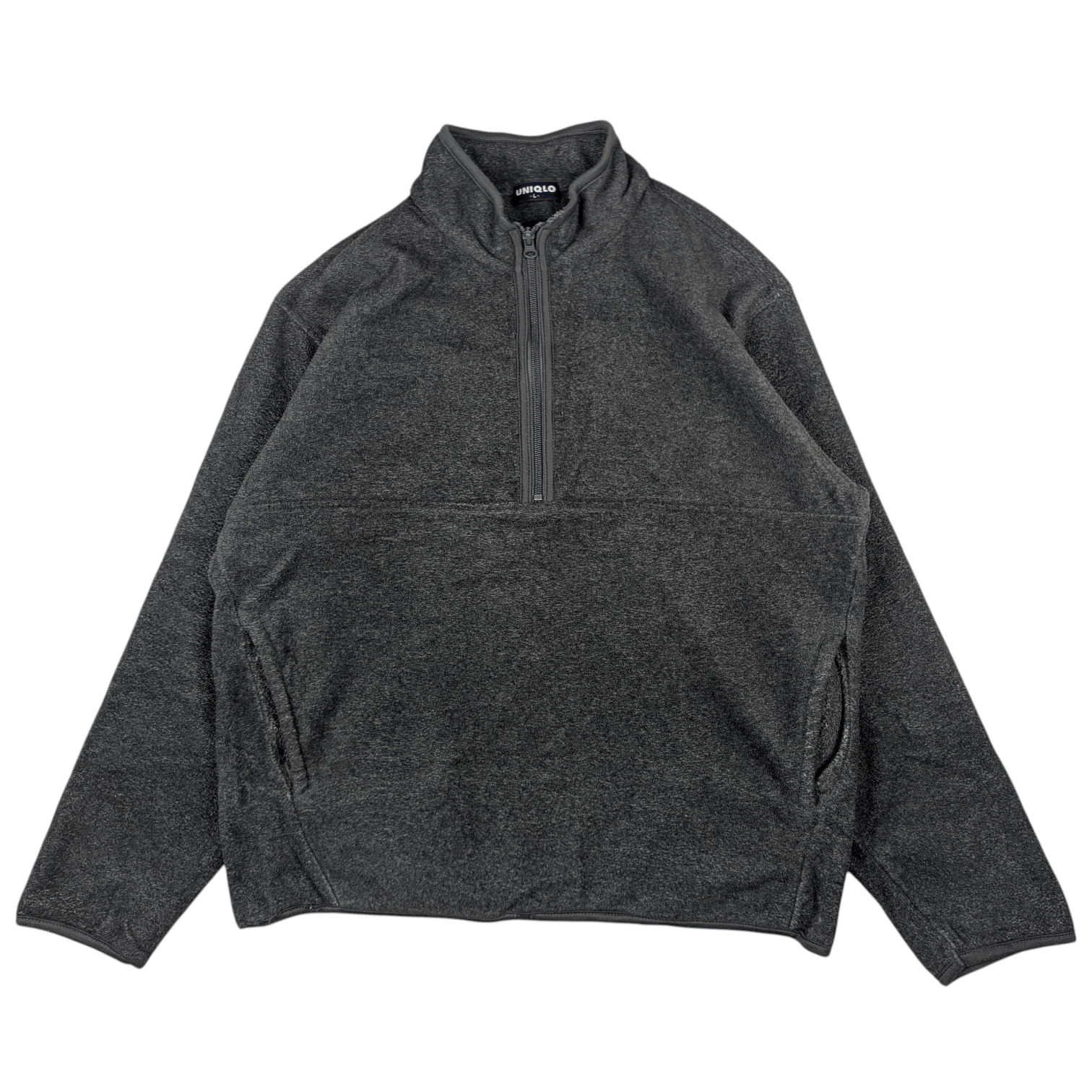 Uniqlo Vintage 90's UNIQLO Grey Fleece Sweatshirts Sherpa Pullover Size US L / EU 52-54 / 3 - 4 Thumbnail