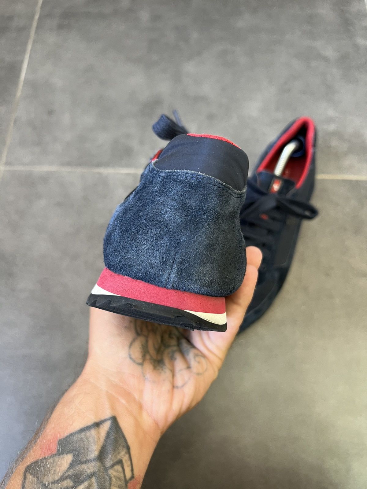 Prada Prada Men's Scamosciato Nylon suede Low-top Sneakers Size US 11 / EU 44 - 9 Thumbnail