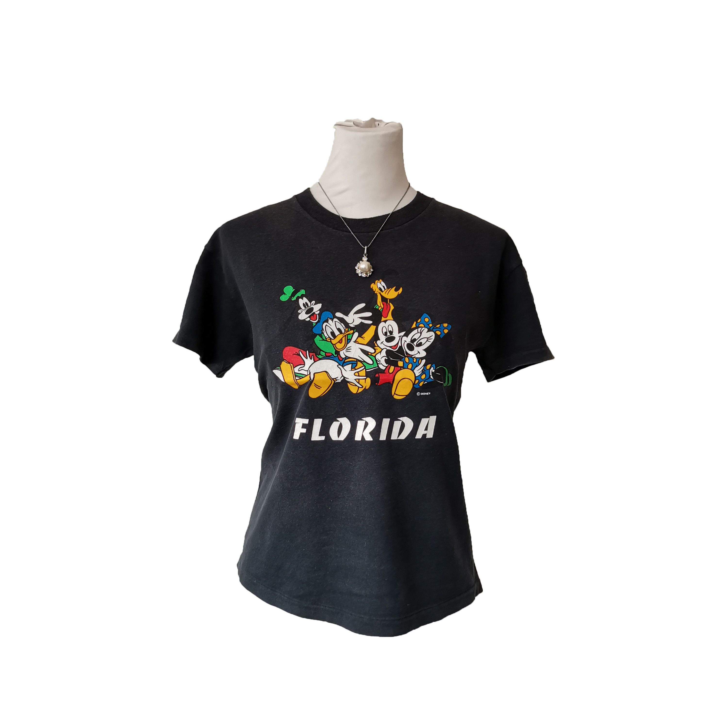 Disney Vintage 90s Mickey Mouse Florida T-Shirt Disney Cartoon Tee Size XS / US 0-2 / IT 36-38 - 1 Thumbnail