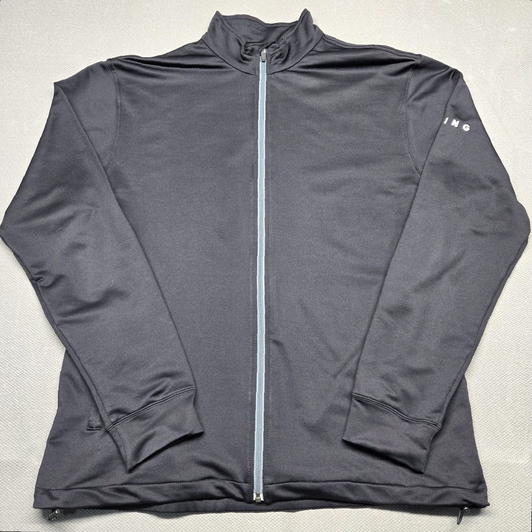 Layer 8 Dunning Track Jacket Mens 2XL Gray Full Zip Lightweight Golf Performance Layer Jacket Size US XXL / EU 58 / 5 - 2 Thumbnail