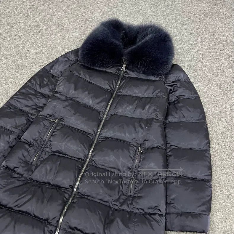 Prada Prada Fur collar long down jacket Size ONE SIZE - 4 Thumbnail