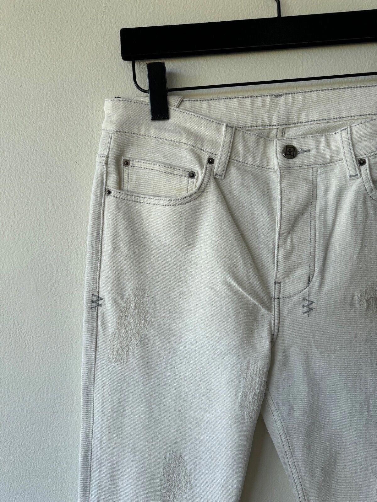 Ksubi new Ksubi mens denim jean chitch 32 stitches ivory white rip Size US 32 / EU 48 - 4 Thumbnail