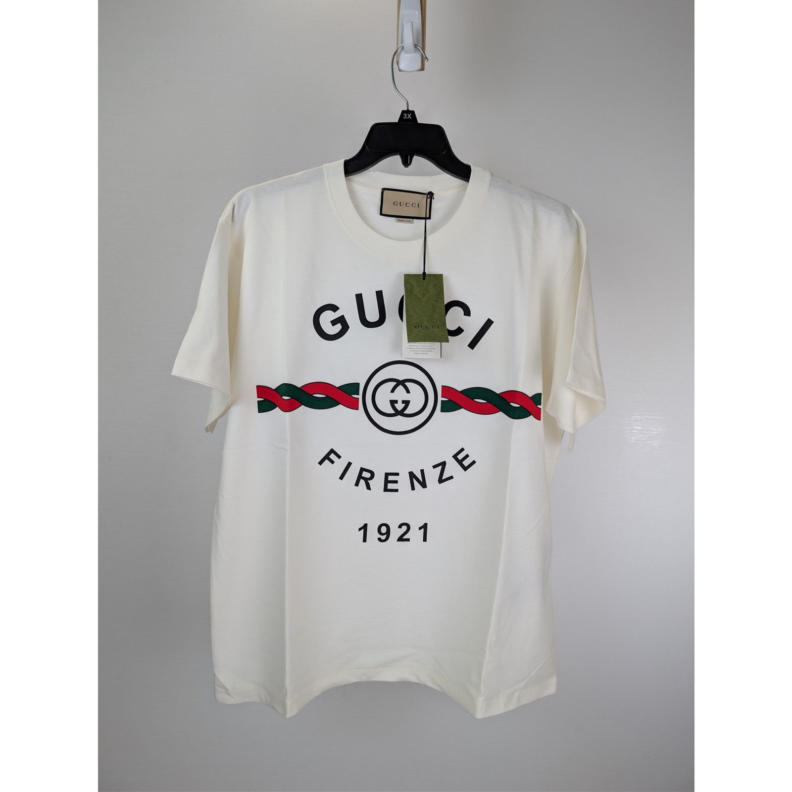 Gucci o1rshd1 Firenze 1921 cotton T-shirt in White Size US M / EU 48-50 / 2 - 8 Thumbnail