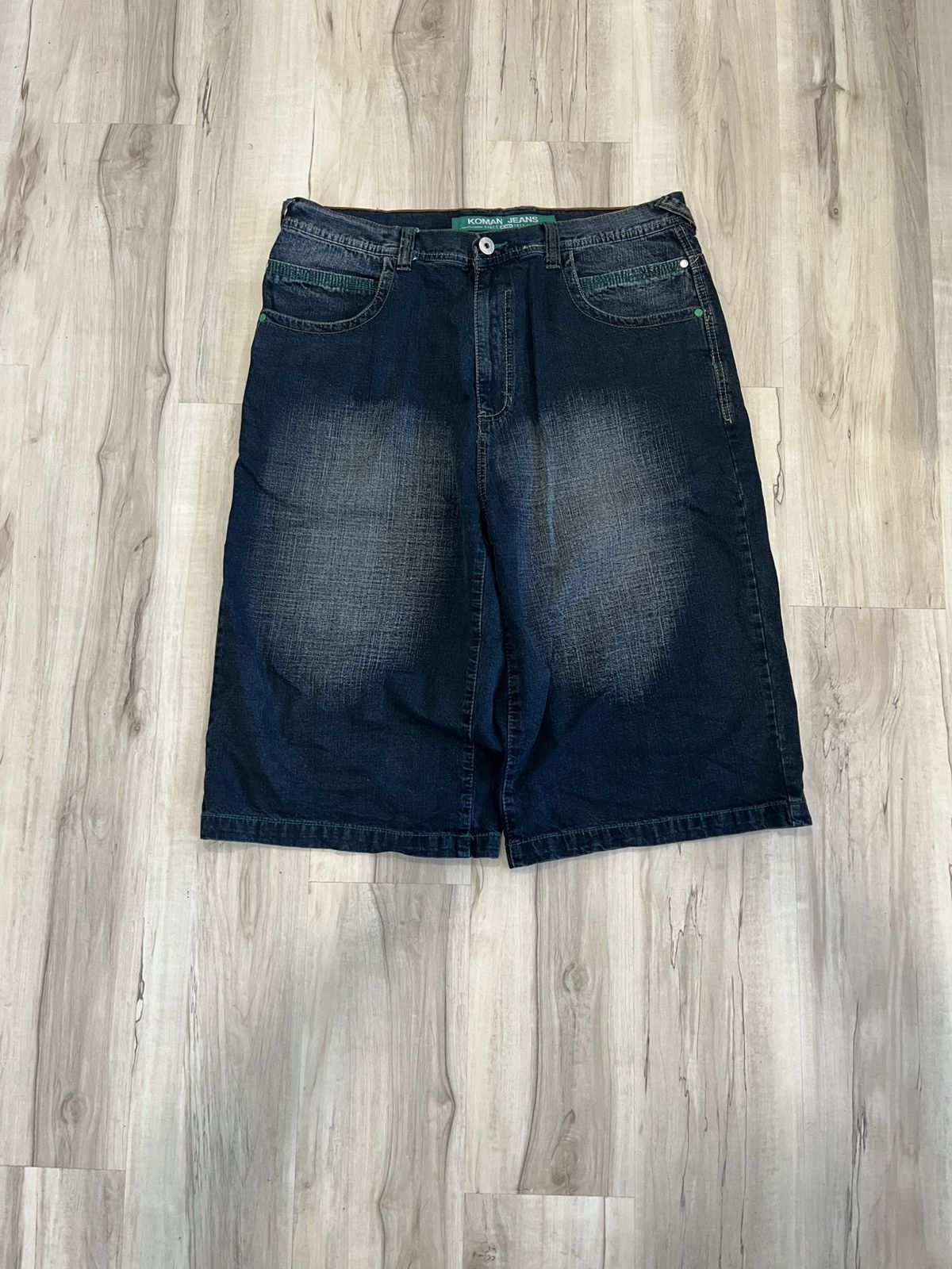 Vintage Y2K koman jeans baggy denim shorts Size US 38 / EU 54 - 1 Thumbnail
