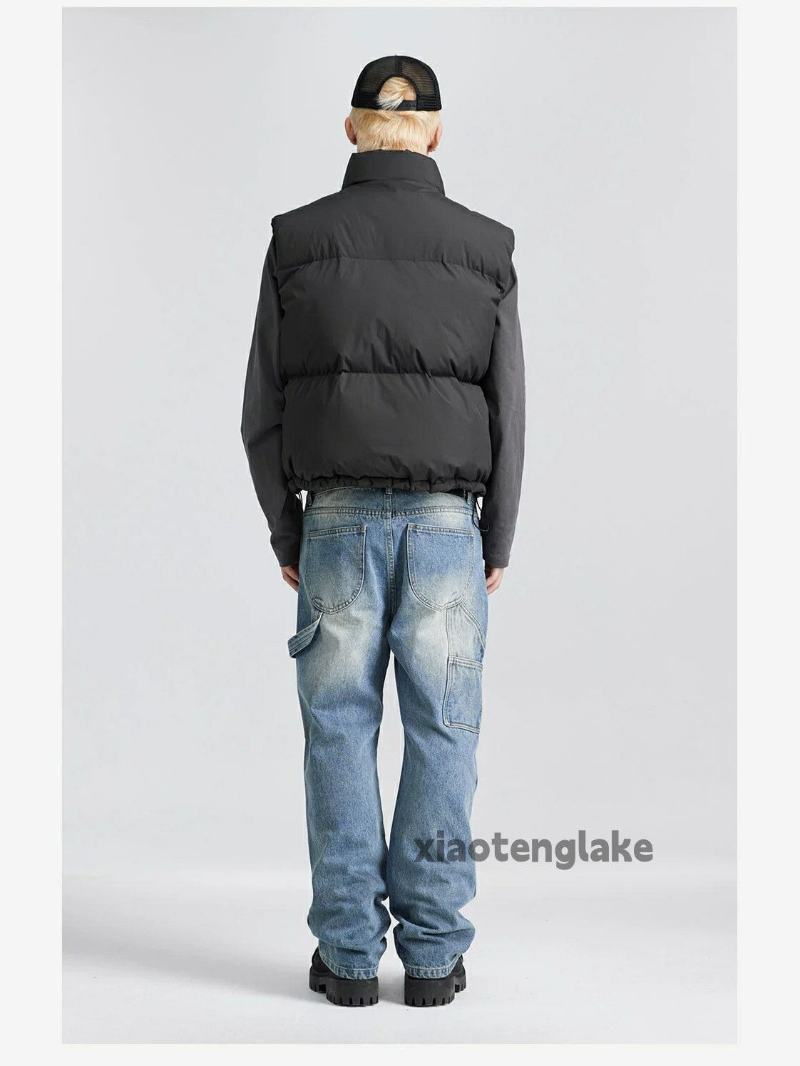 washed faded cleanfit yuppie carpenter cargo jeans