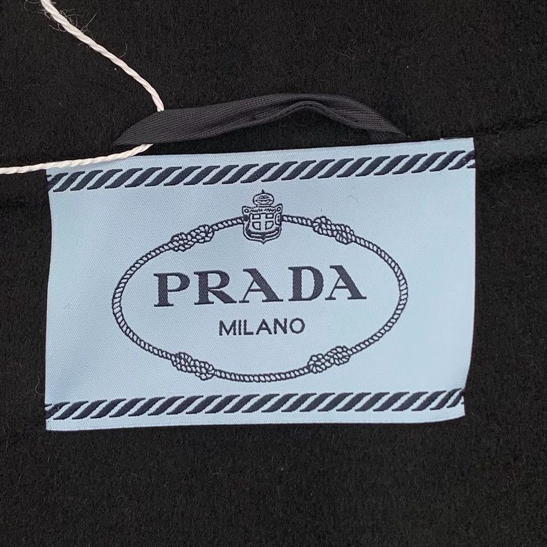 Prada Prada Size XS Black diamond lapel wool coat size XS 2501-Ne Size US XXS / EU 40 - 6 Thumbnail