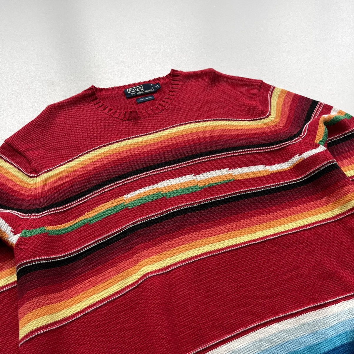 Polo Ralph Lauren × Ralph Lauren × Vintage Polo Ralph Lauren Vintage Southwestern Cotton Knit Sweater Size US XL / EU 56 / 4 - 5 Thumbnail