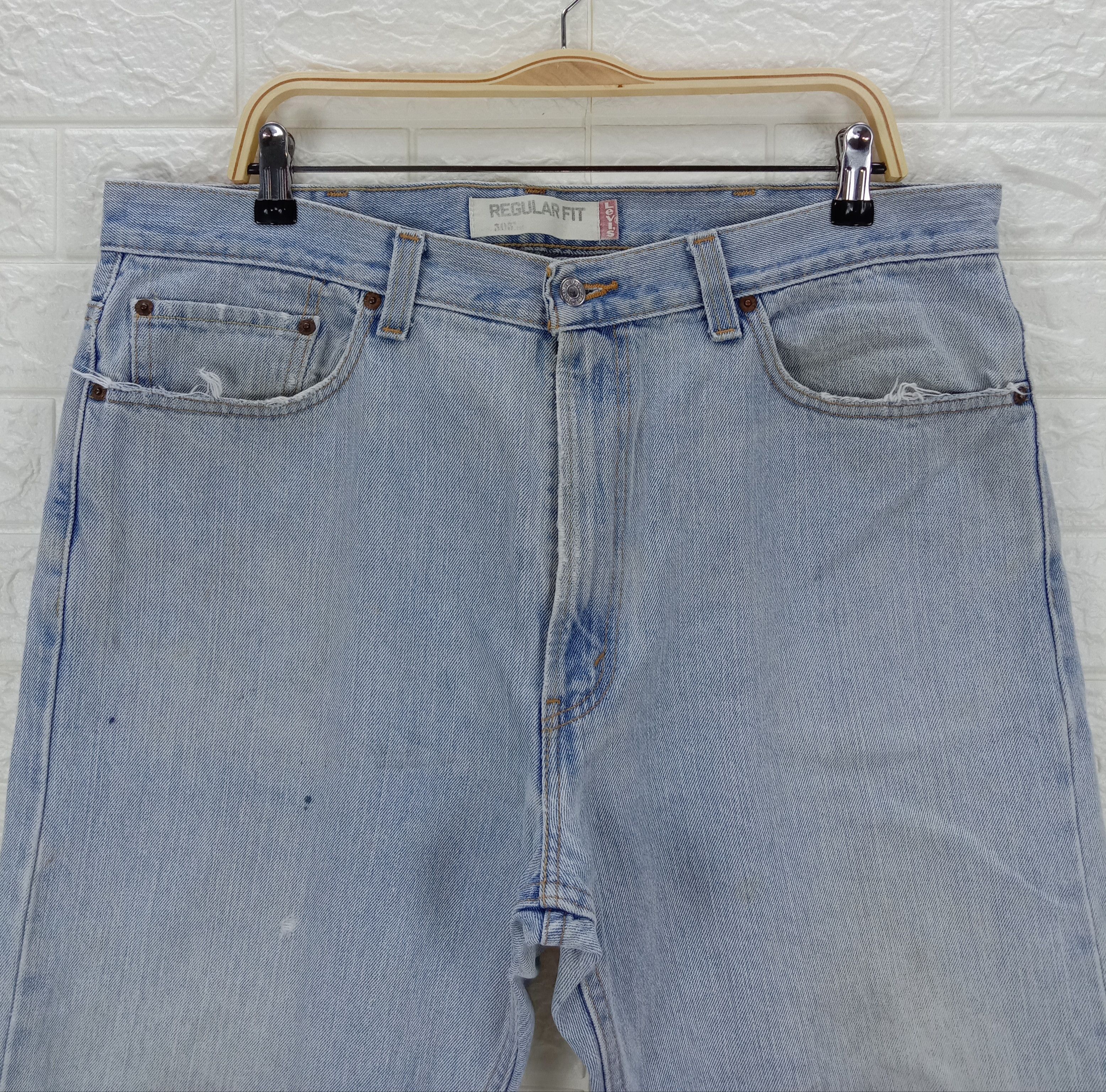 Levi's Vintage Levi's 505 Light Wash Jeans Regular Fit Denim Size US 38 / EU 54 - 2 Thumbnail