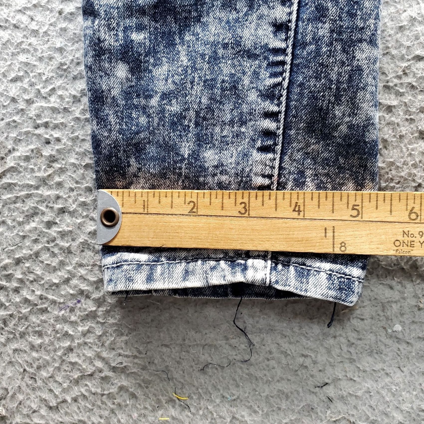 Denime IRIS Jeans Women Size 07 Multi Denim Acid Wash Skinny Fit Low Waist 3 Button Fly Womens Size 07 Denim Jeans Size 28" / US 6 / IT 42 - 4 Thumbnail
