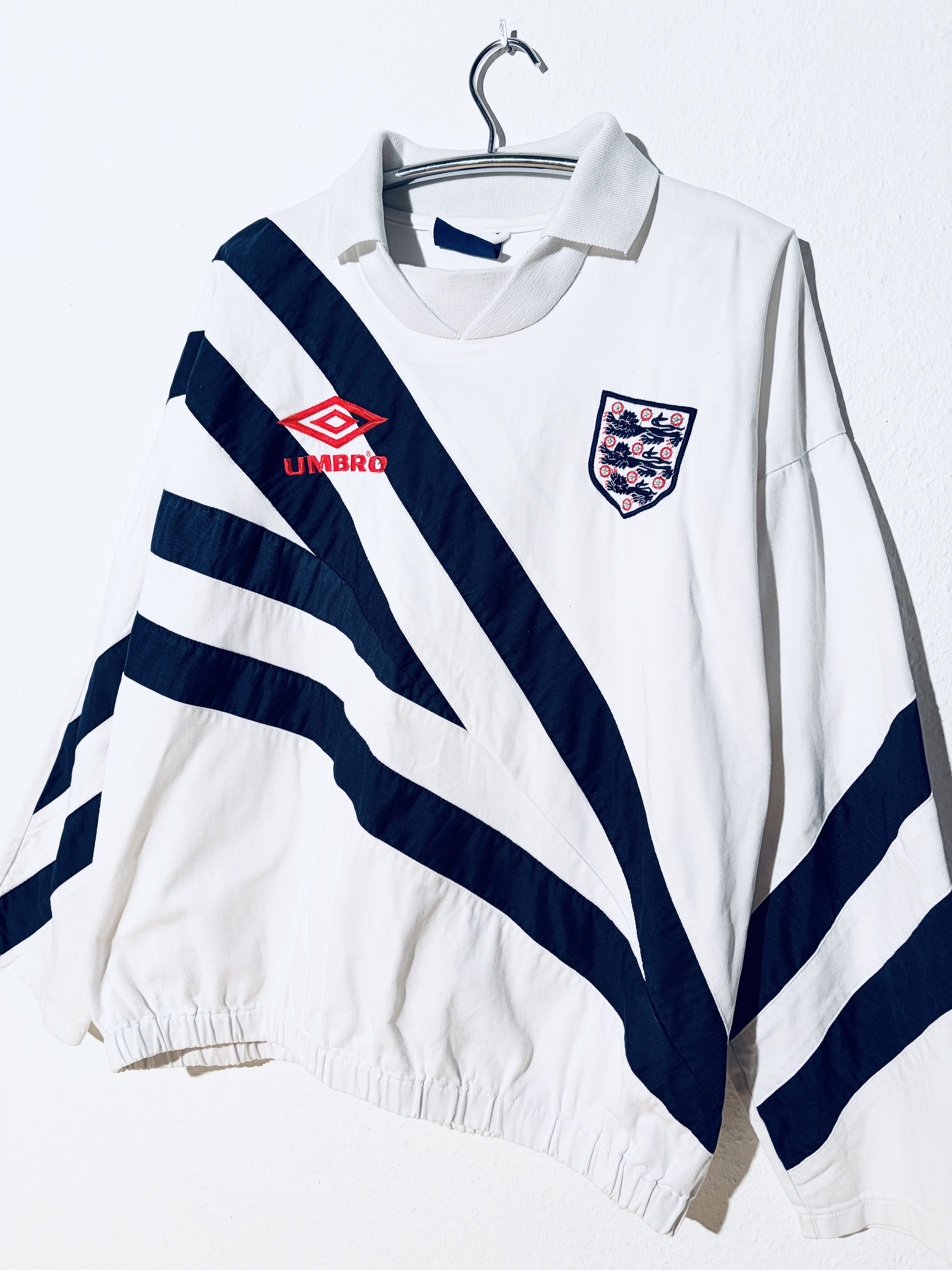 Umbro England Training Drill Top 1993 - 1995 Size US XL / EU 56 / 4 - 3 Thumbnail