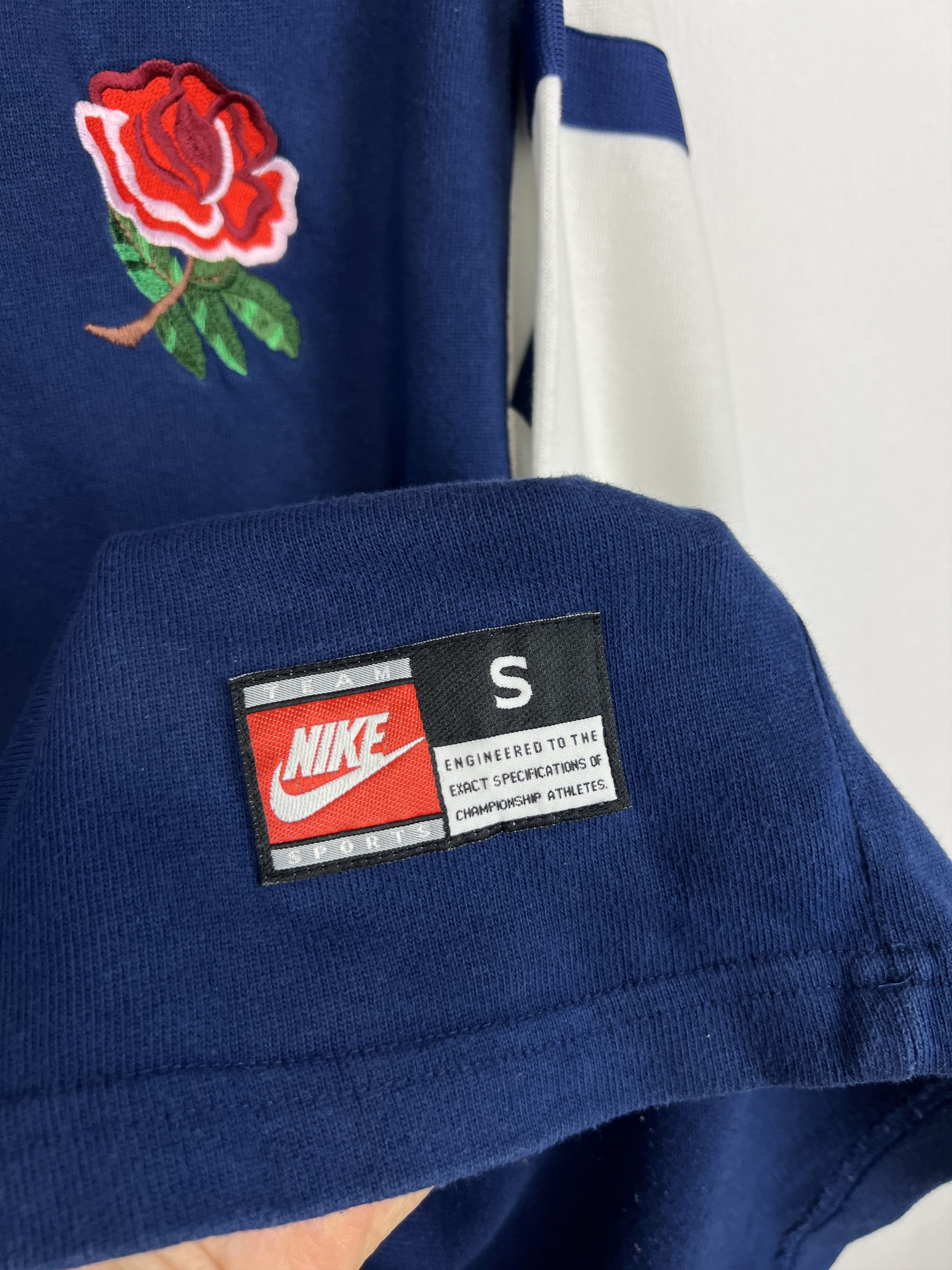 Nike Vintage 90's England Rugby Union Jersey Long Sleeve Shirt Size US S / EU 44-46 / 1 - 4 Thumbnail