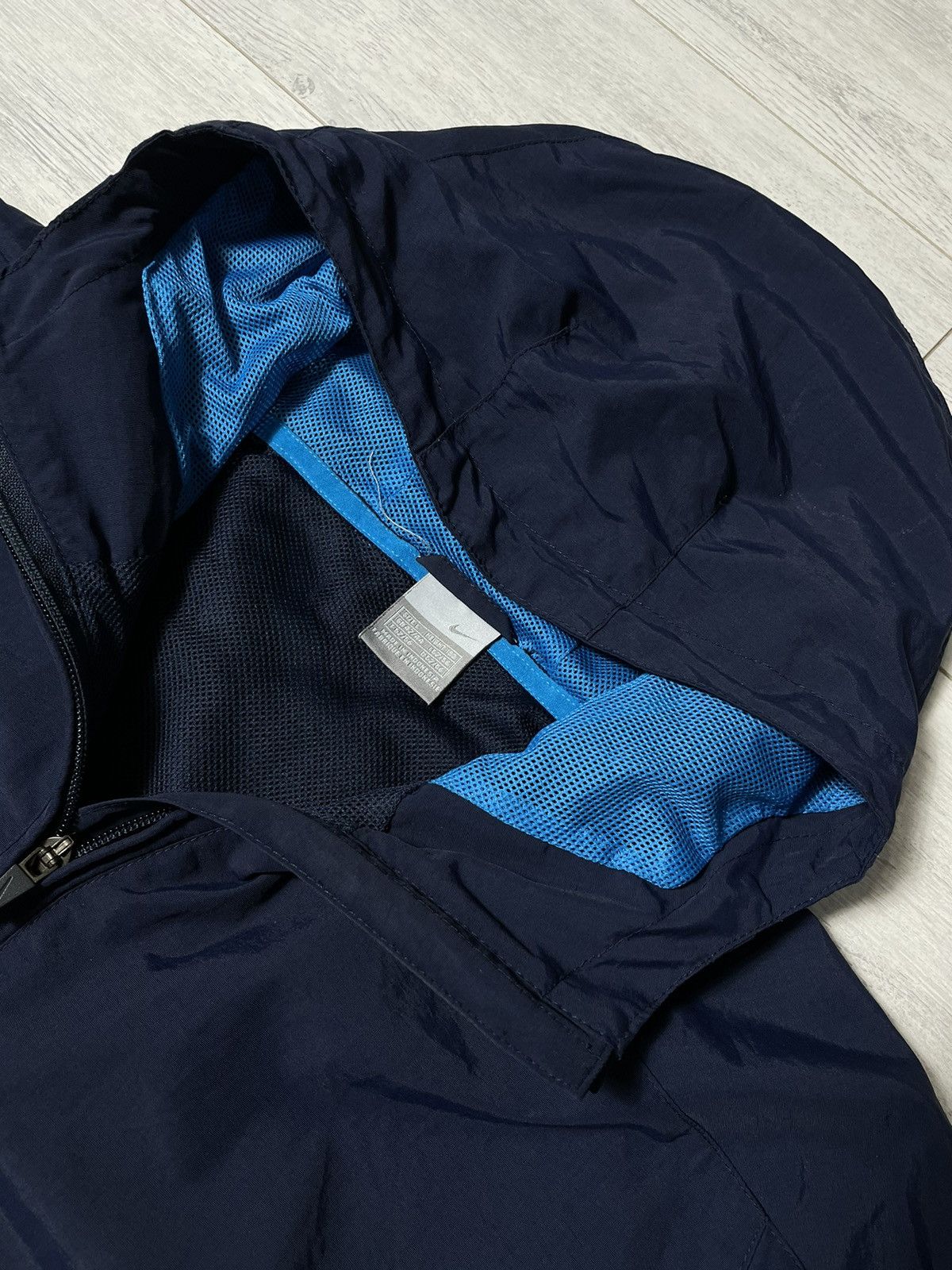 Nike × Vintage 💥Vintage Y2K Nike Nylon Anorak Hooded Jacket Swoosh Logo Size US L / EU 52-54 / 3 - 6 Thumbnail