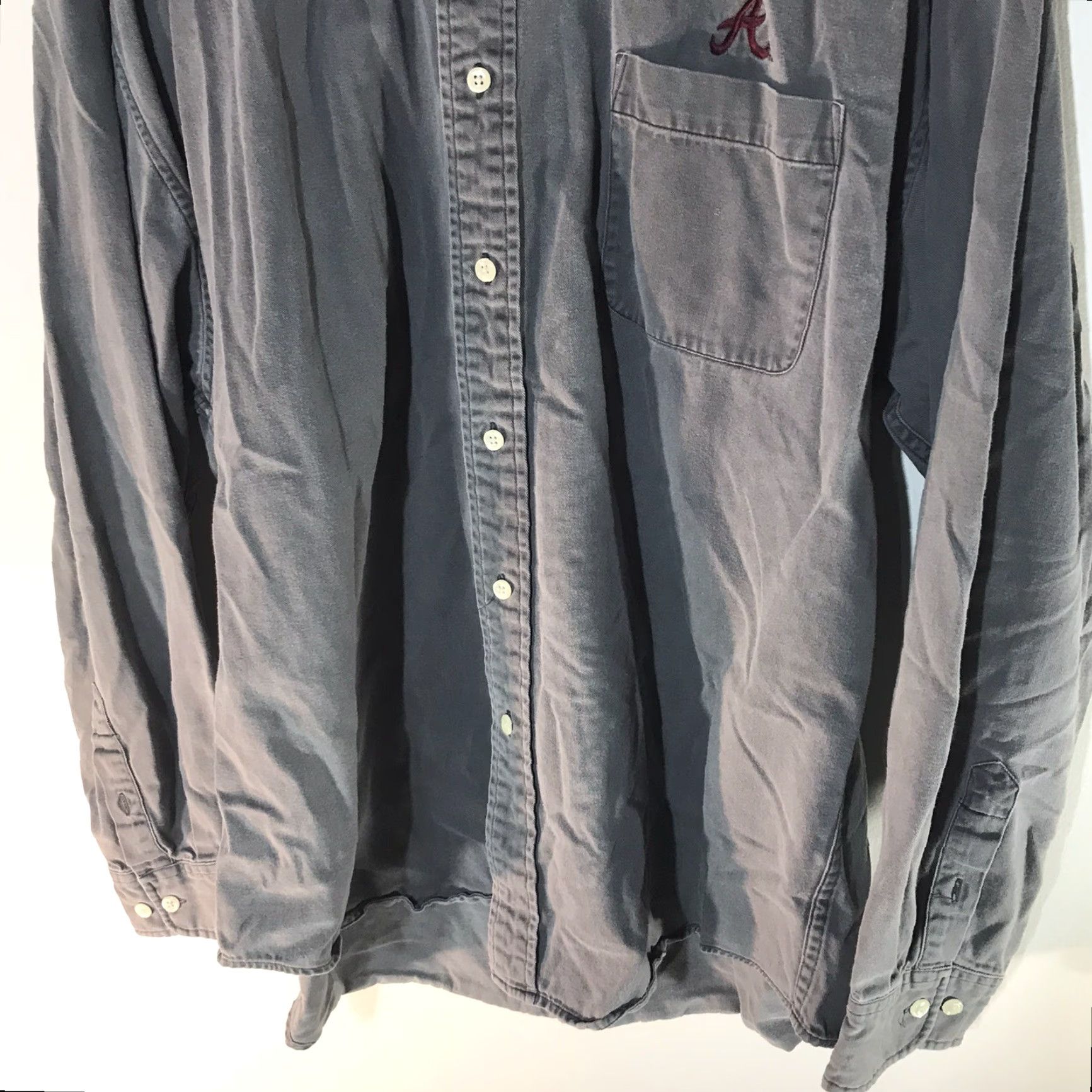 Vintage Vesi Sportswear Alabama Gray 100% Cotton Button-Up Shirt Men XXL Casual Business Travel All Seasons Size US XXL / EU 58 / 5 - 4 Thumbnail