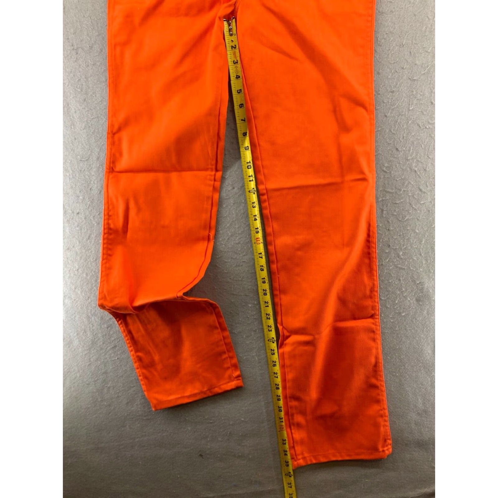 Vintage VINTAGE Liberty Work Pants 31x36 Orange Denim Straight Fit NWT USA Mens Size US 31 - 3 Thumbnail