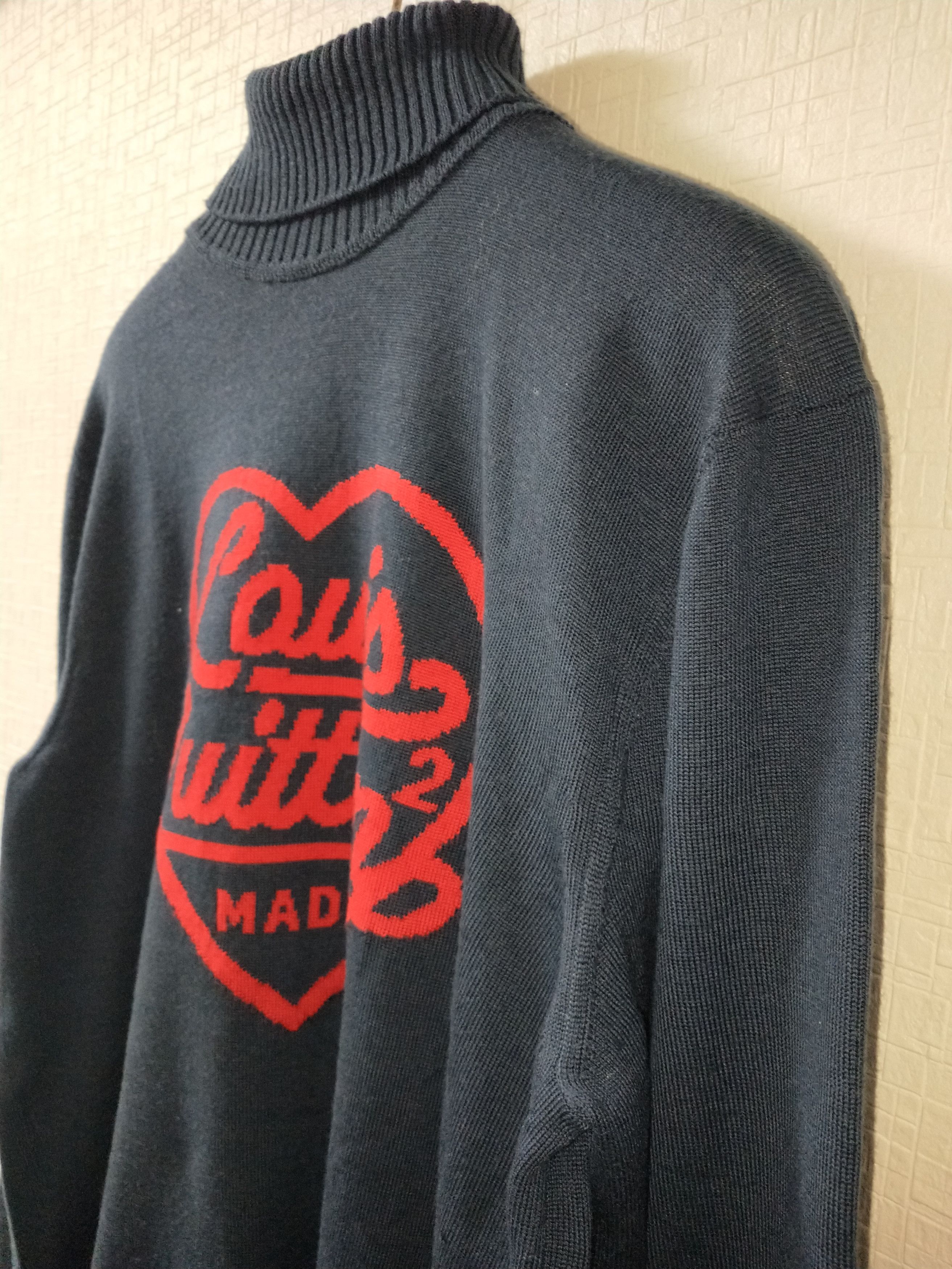 Louis Vuitton × Nigo Intarsia Heart Turtle Neck Sweater Size US M / EU 48-50 / 2 - 3 Thumbnail