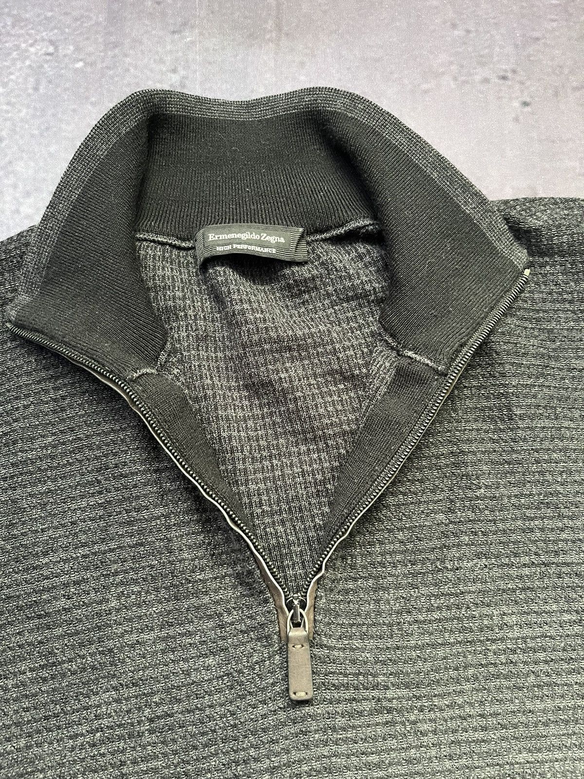 Ermenegildo Zegna Ermenegildo Zegna Zip 1\4 Grey Wool 100% Size US L / EU 52-54 / 3 - 2 Thumbnail