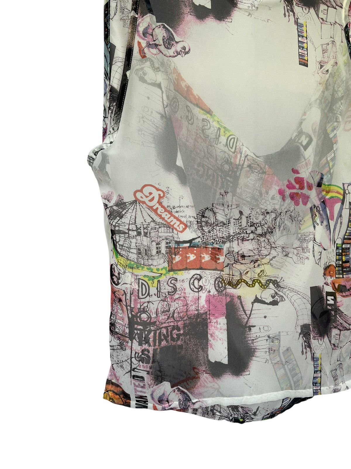 Comme des Garcons × Japanese Brand × gomme Gomme Homme Graffiti Art Printed Sleeveless Blouse Size M / US 6-8 / IT 42-44 - 7 Thumbnail
