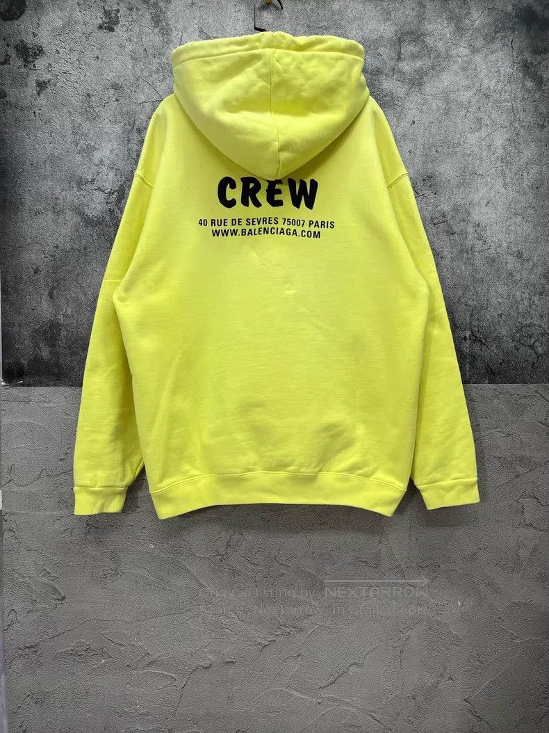 Balenciaga Balenciaga CREW Lettering Hooded Sweater Size US S / EU 44-46 / 1 - 2 Thumbnail