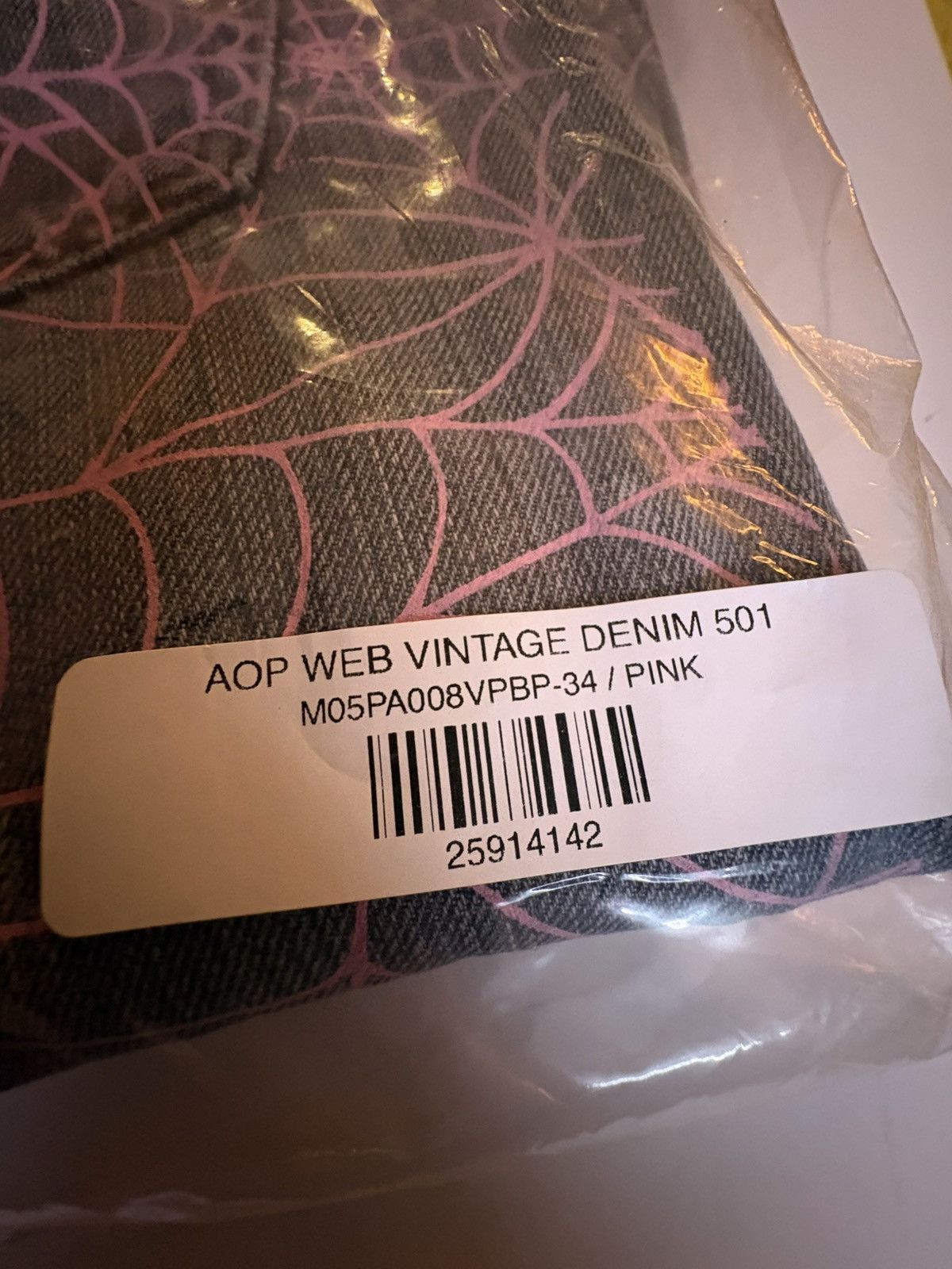 Levi's × Sp5der Vintage Levi’s 501 All-Over Web Print Jeans Size US 34 / EU 50 - 2 Thumbnail