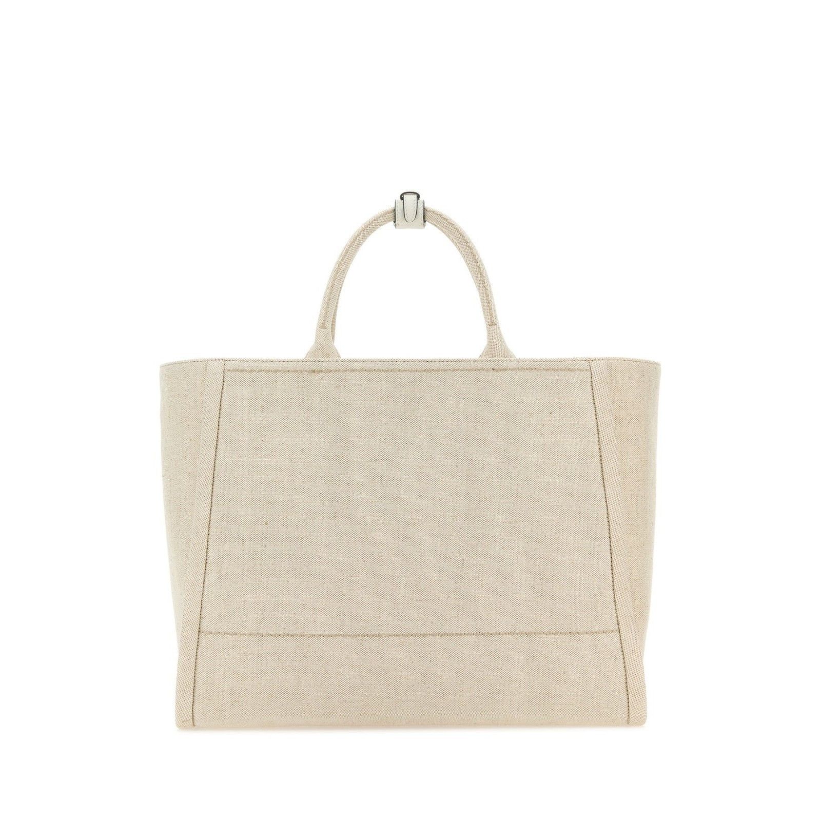 Prada PRADA Sand Beige Canvas Fabric Shopper Tote Bag New Size ONE SIZE - 3 Thumbnail
